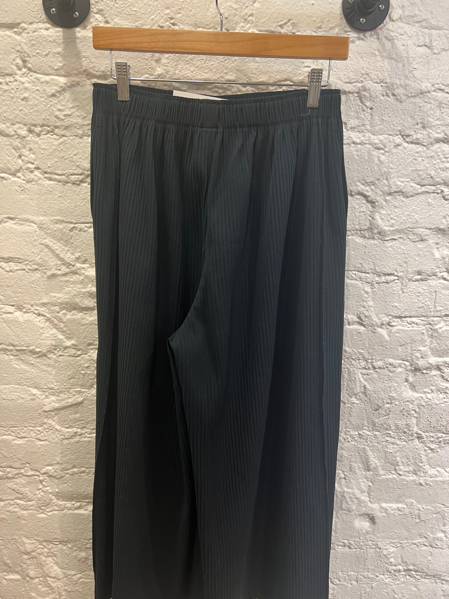 Issey Miyake black pleated pants