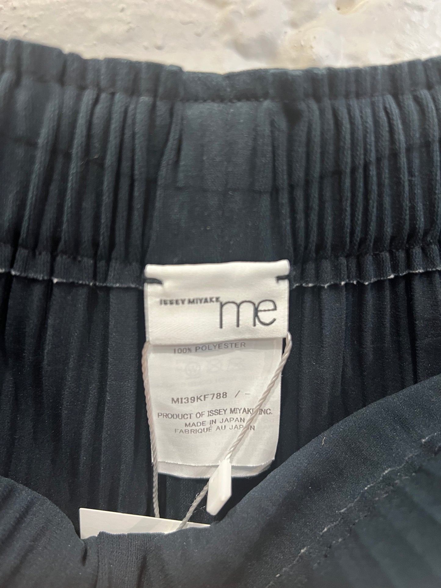 Issey Miyake black pleated pants
