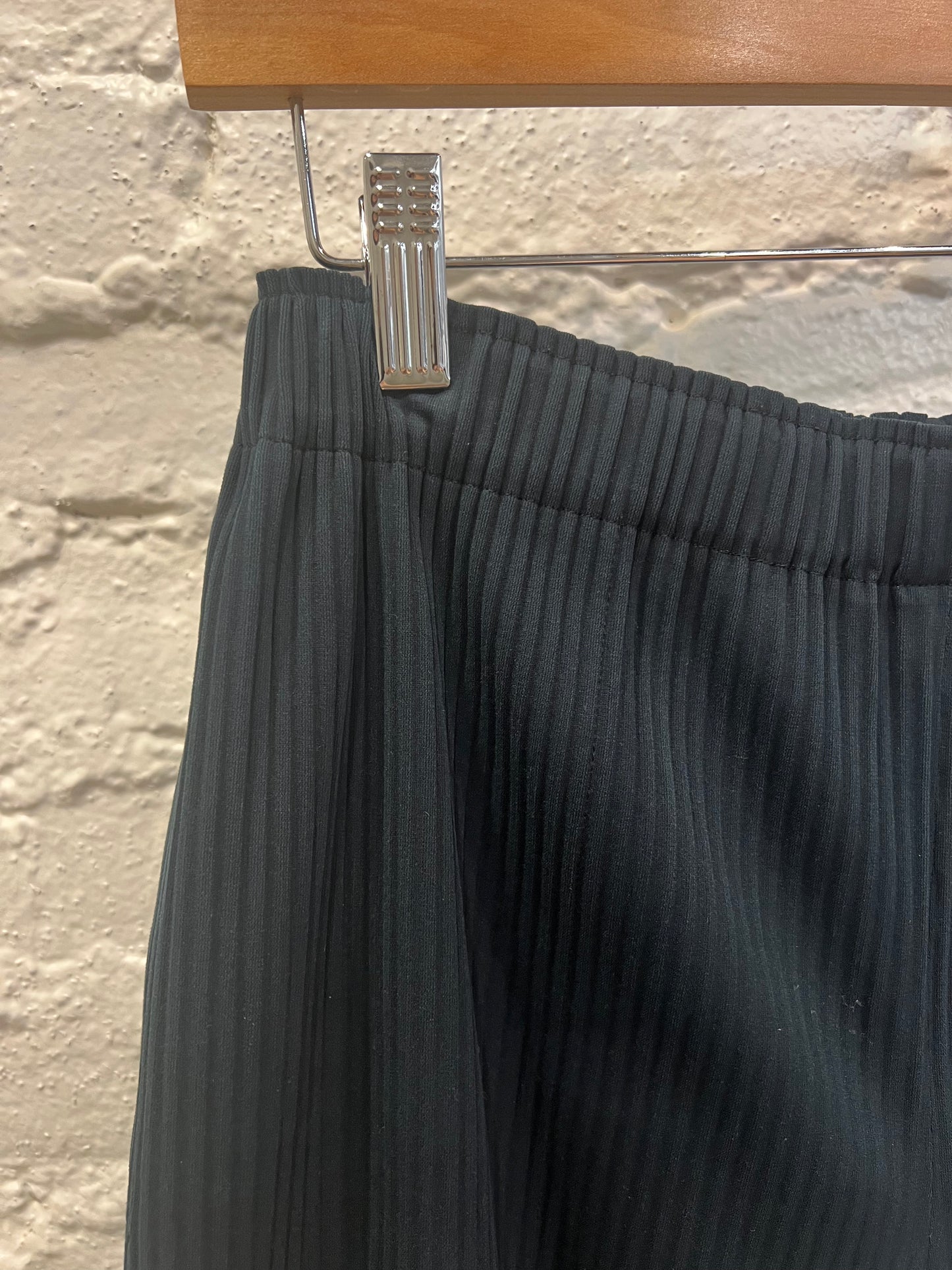 Issey Miyake black pleated pants