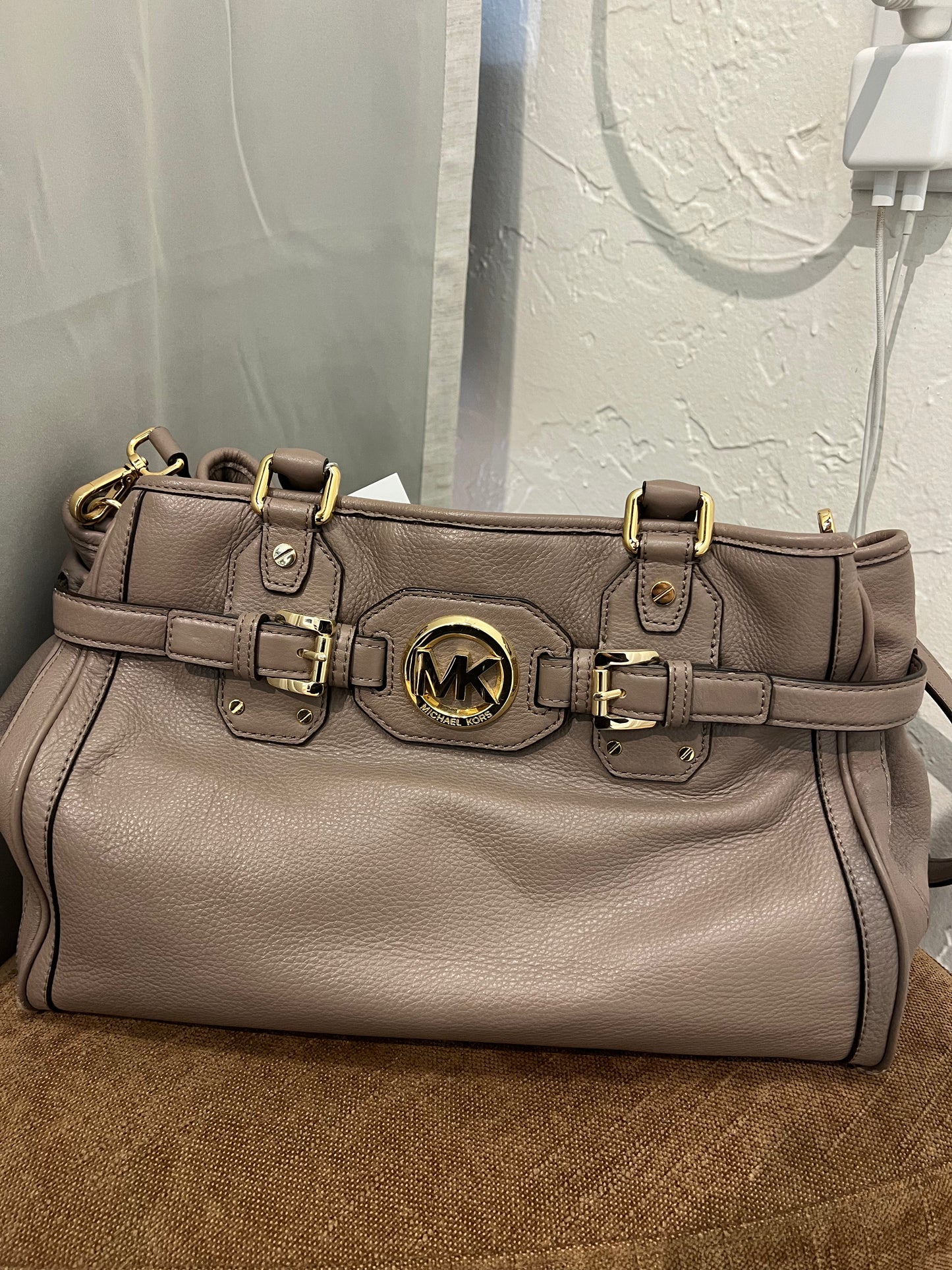 Michael Kors Hudson grey satchel bag