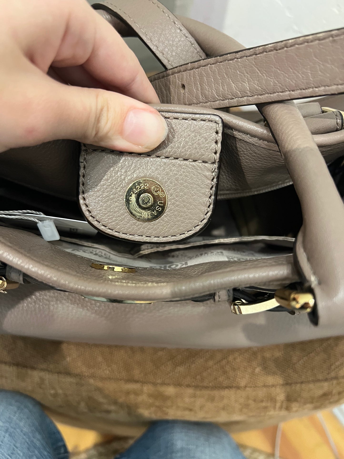 Michael Kors Hudson grey satchel bag