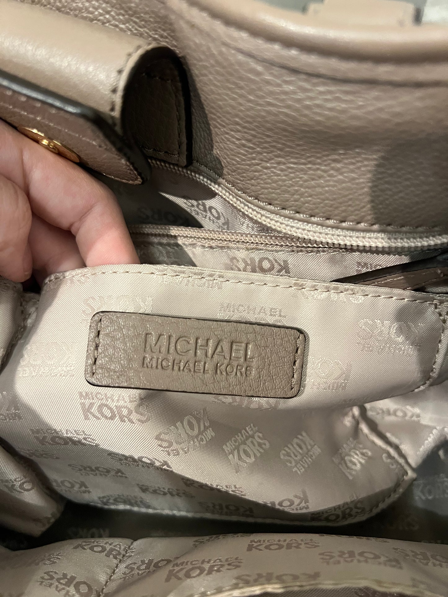 Michael Kors Hudson grey satchel bag