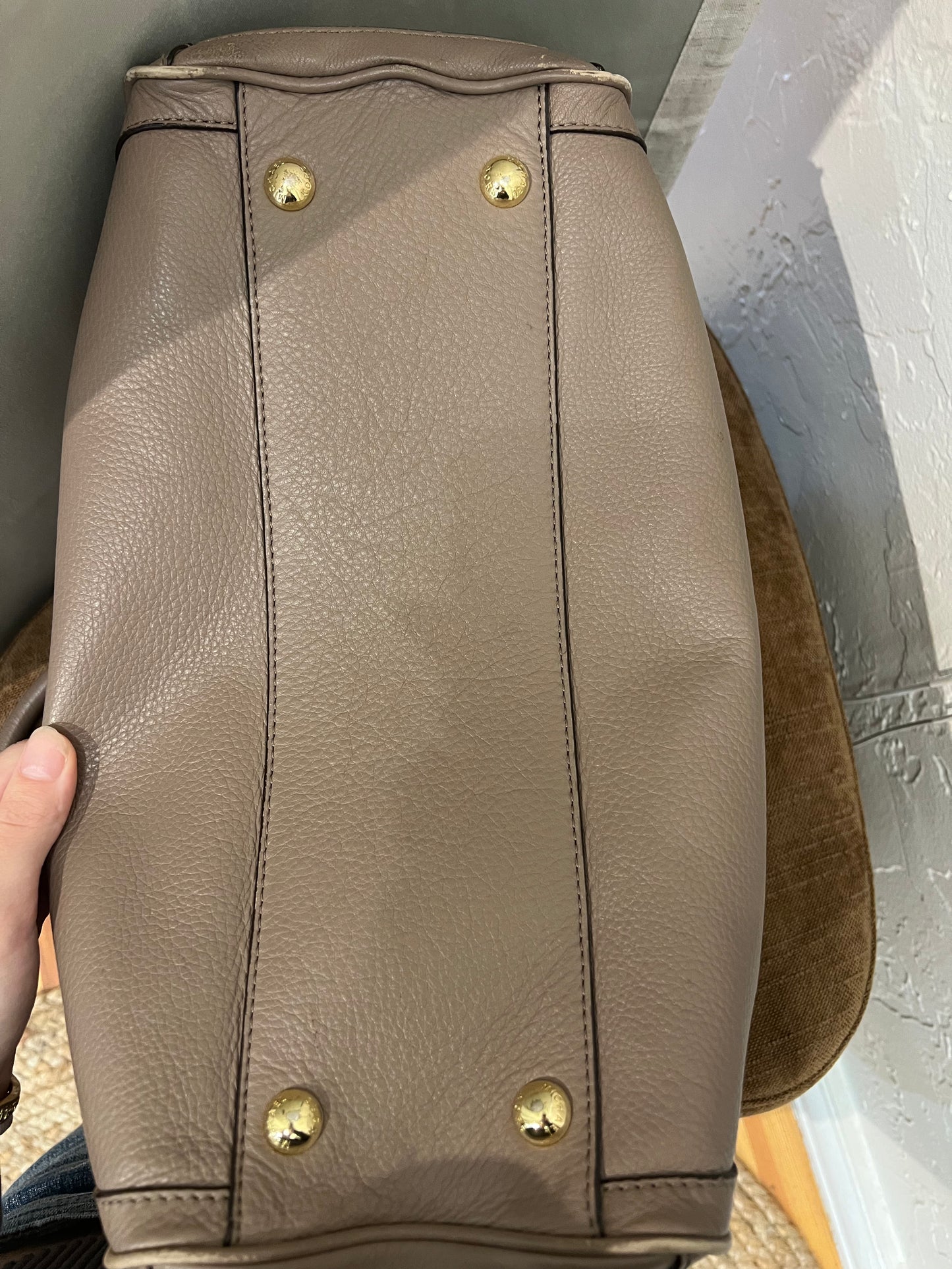Michael Kors Hudson grey satchel bag