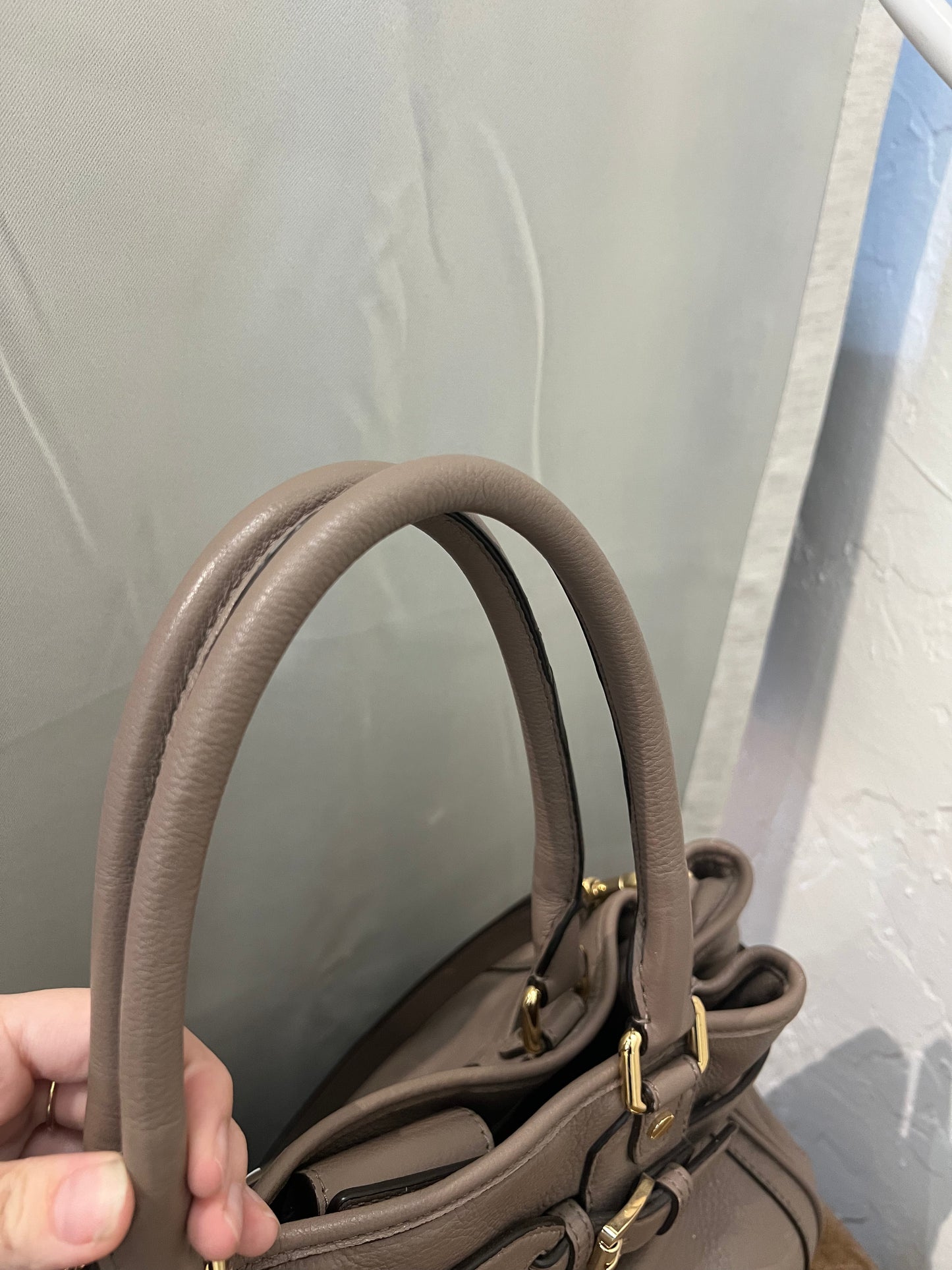 Michael Kors Hudson grey satchel bag