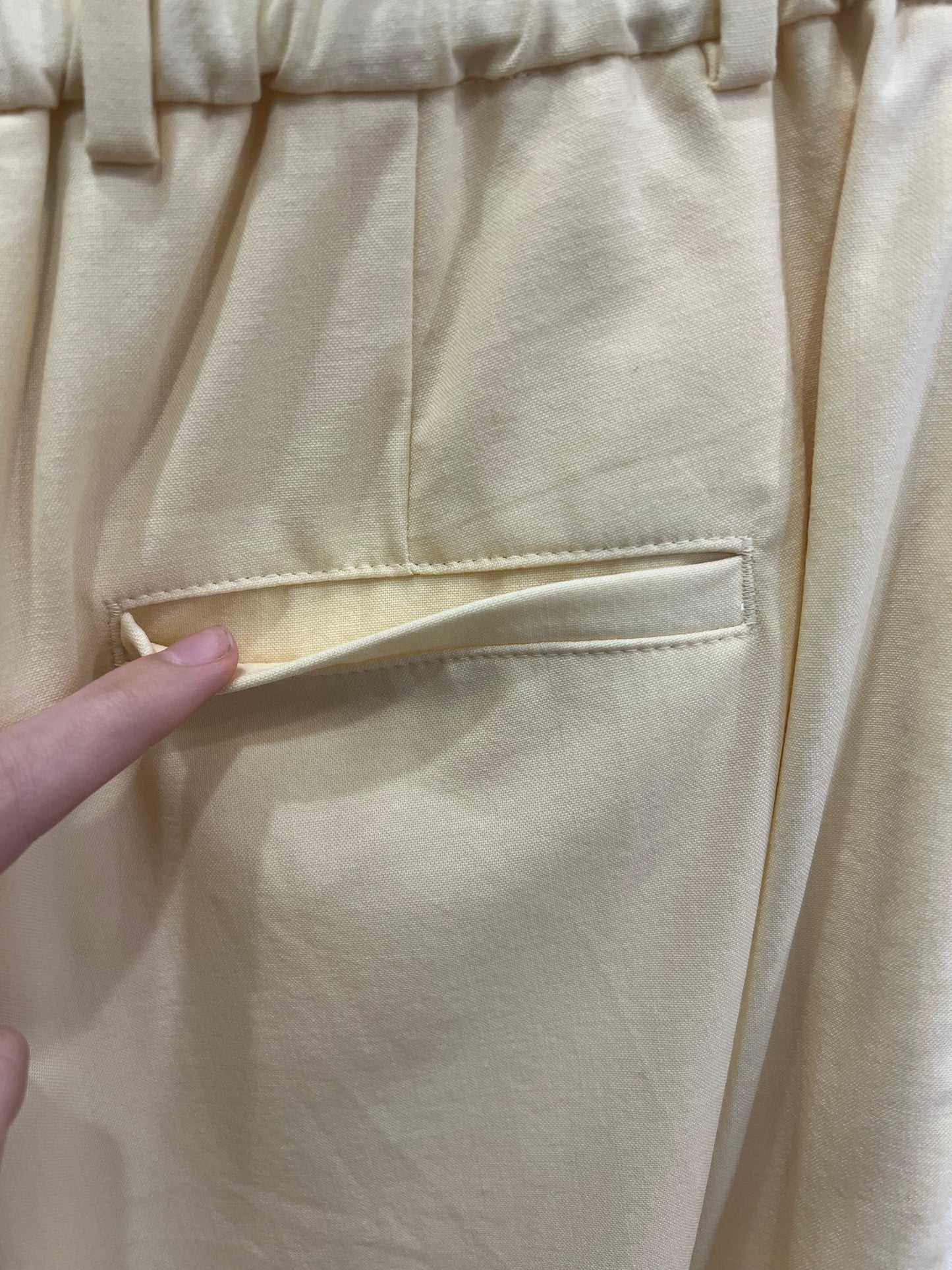 COS yellow cargo pants