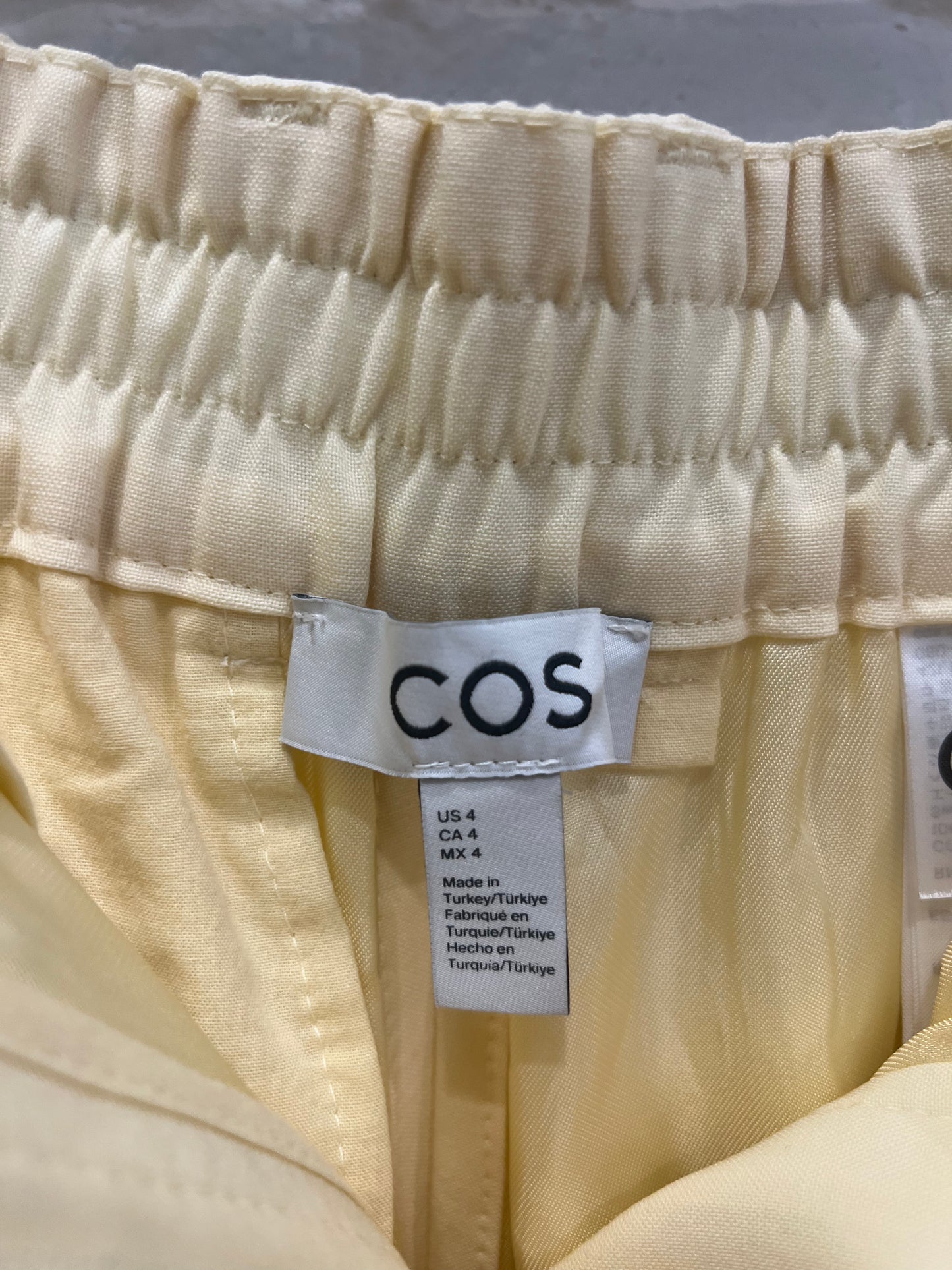 COS yellow cargo pants