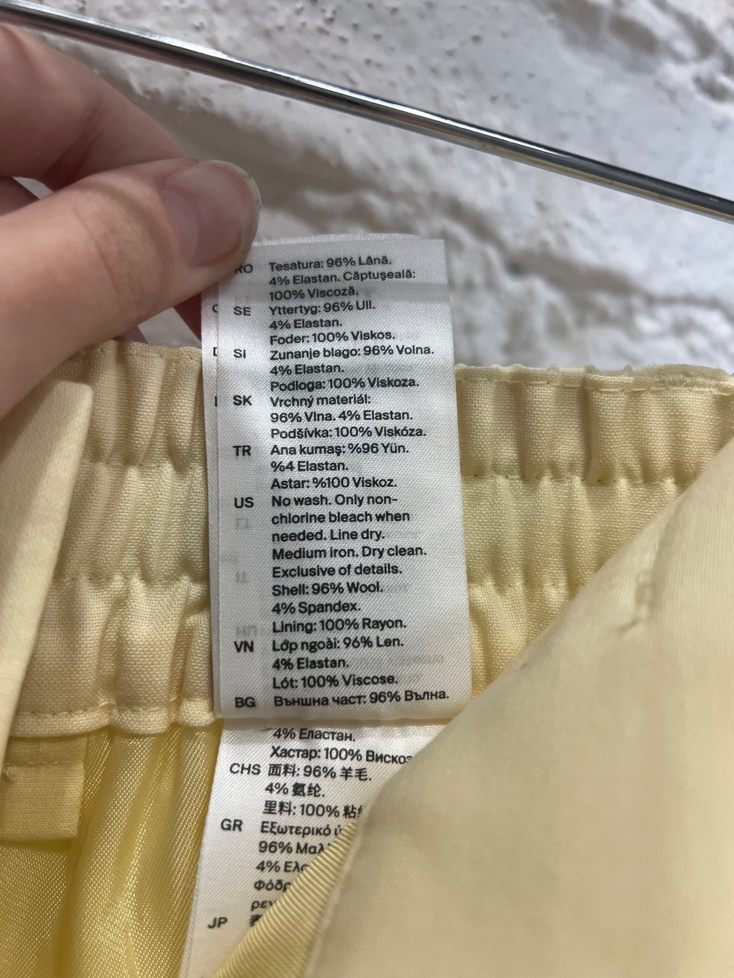 COS yellow cargo pants