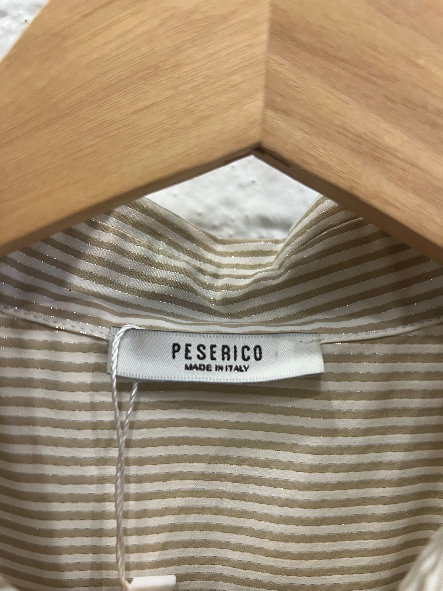 Peserico crop striped longlseeve