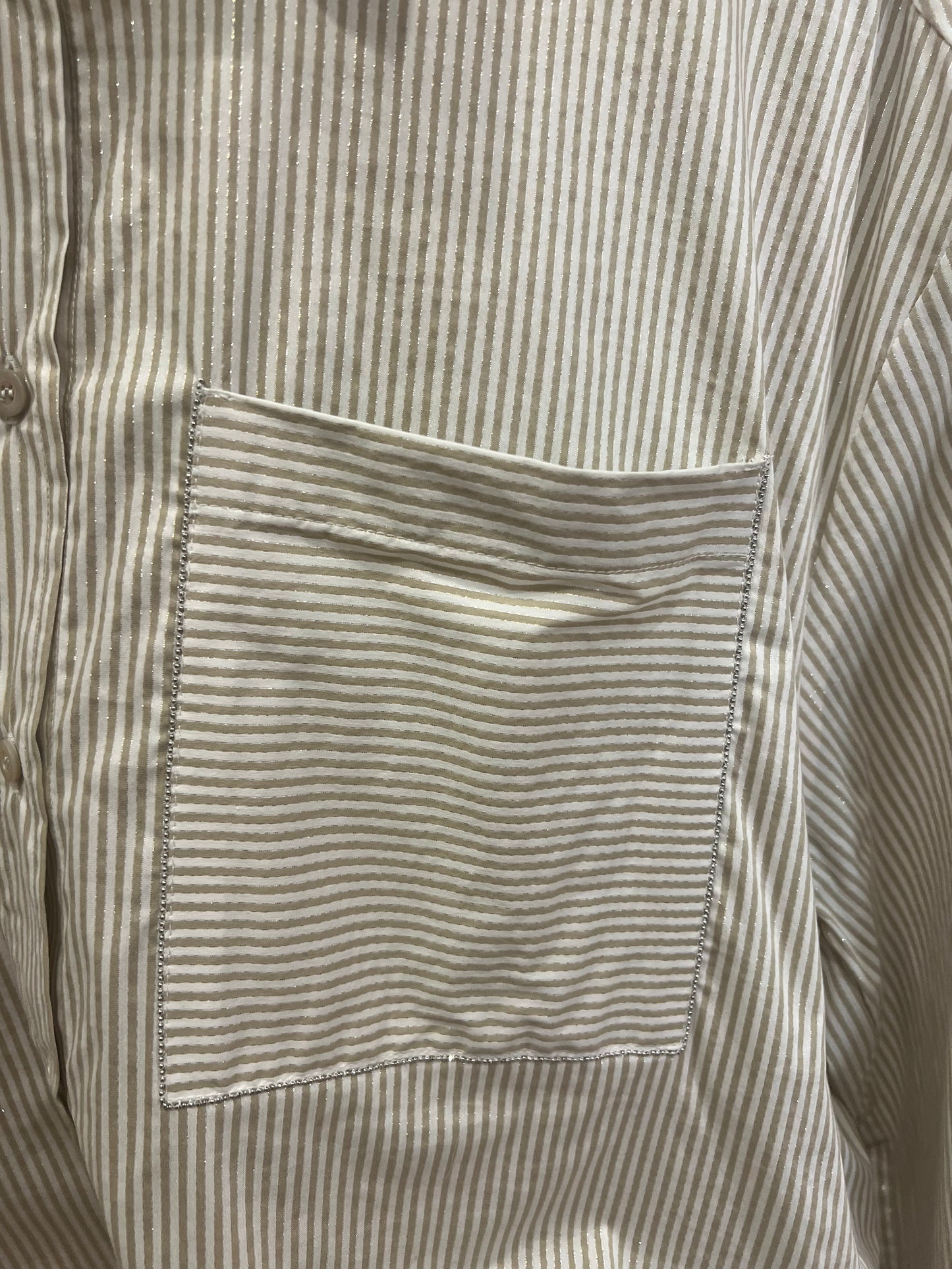 Peserico crop striped longlseeve