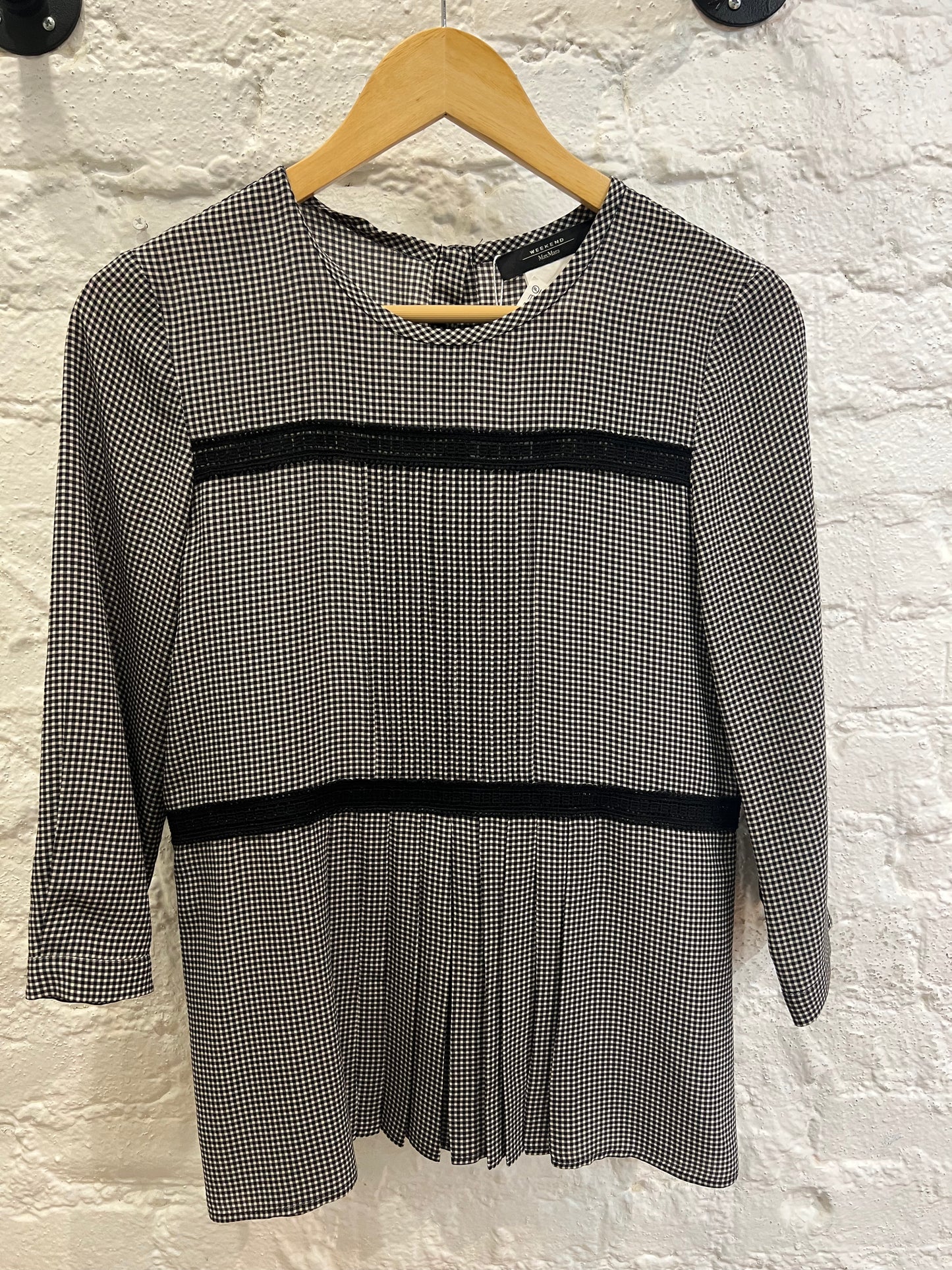 Weekend MaxMara black/white gingham blouse