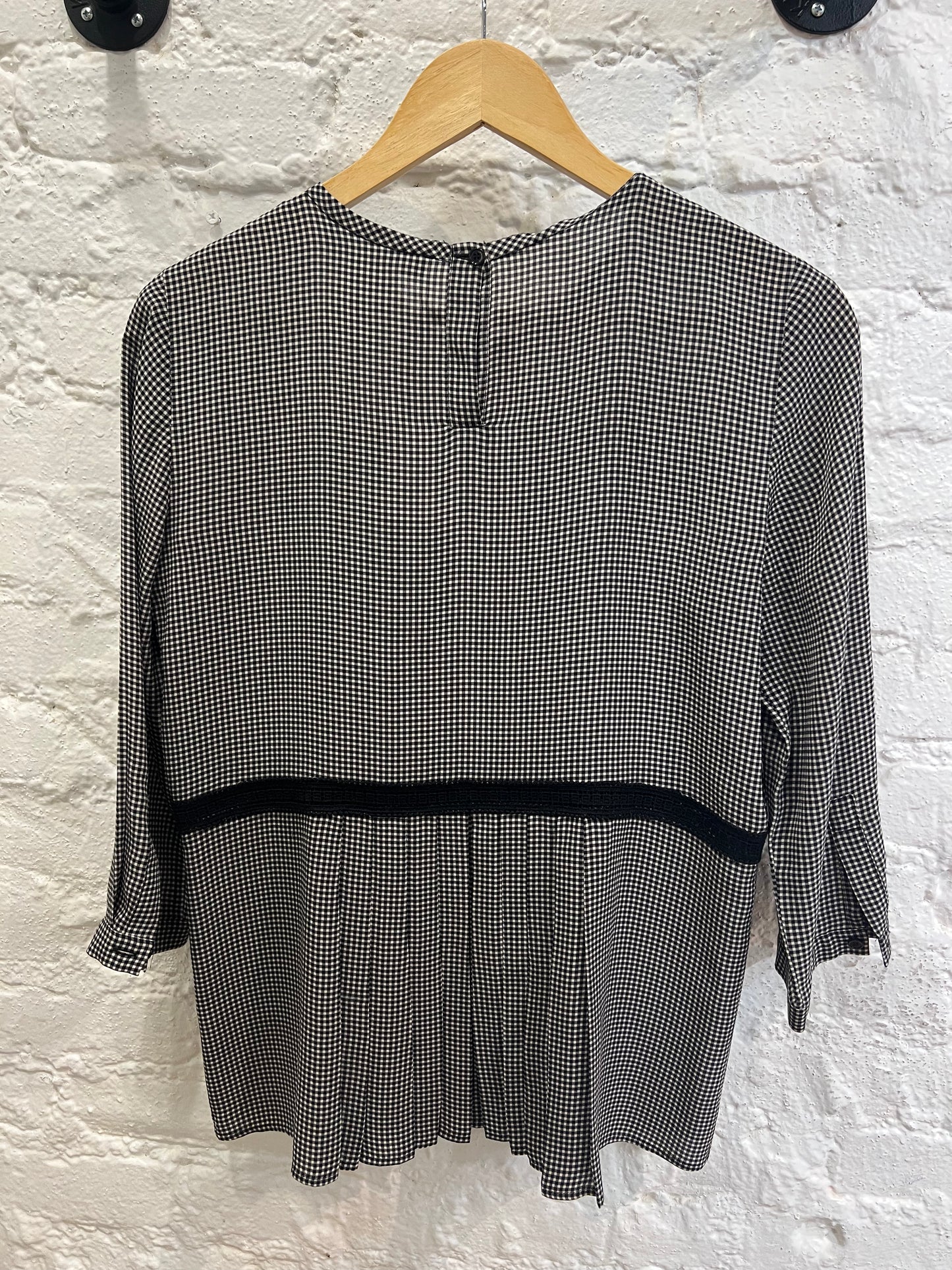 Weekend MaxMara black/white gingham blouse