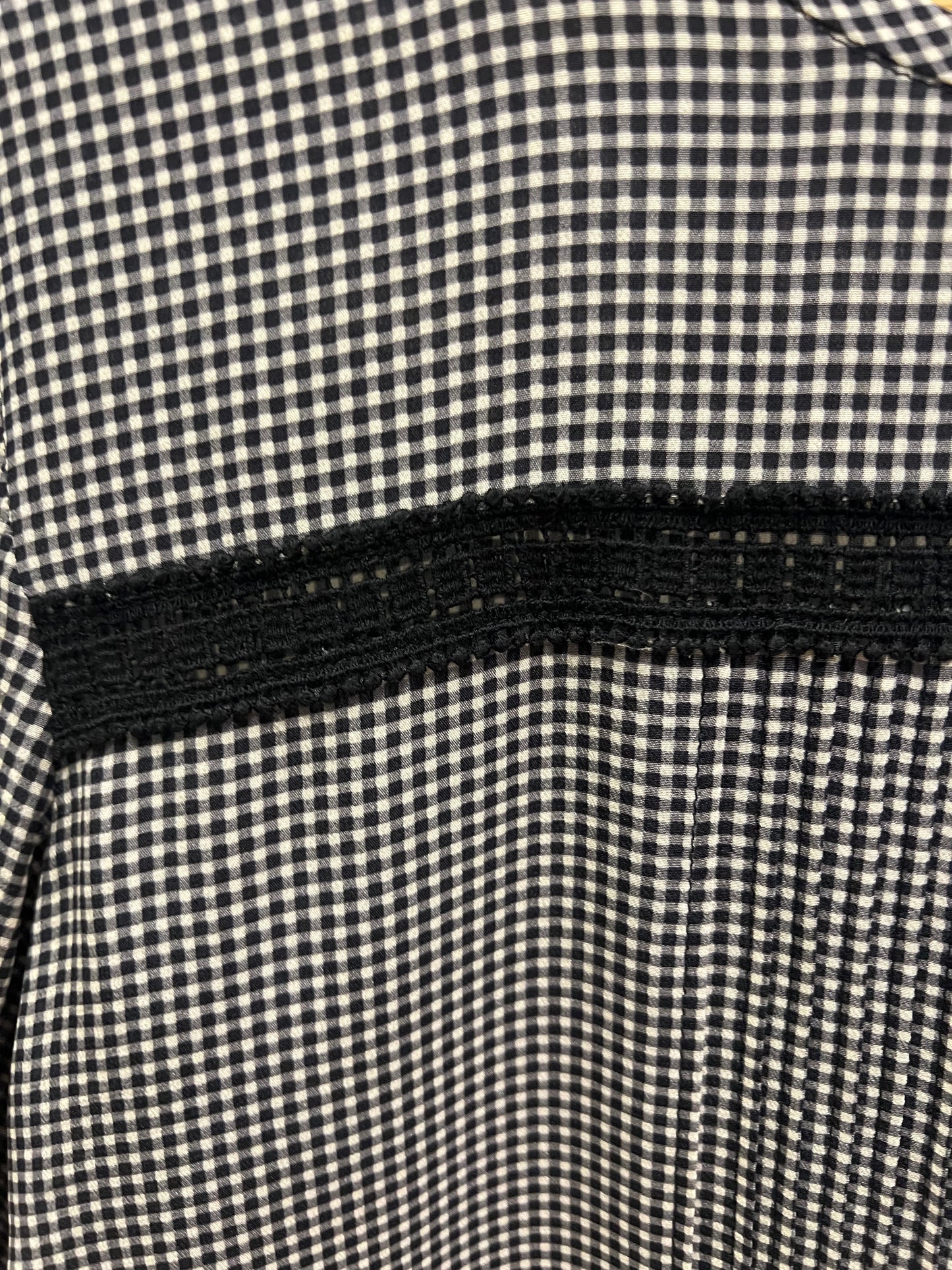 Weekend MaxMara black/white gingham blouse
