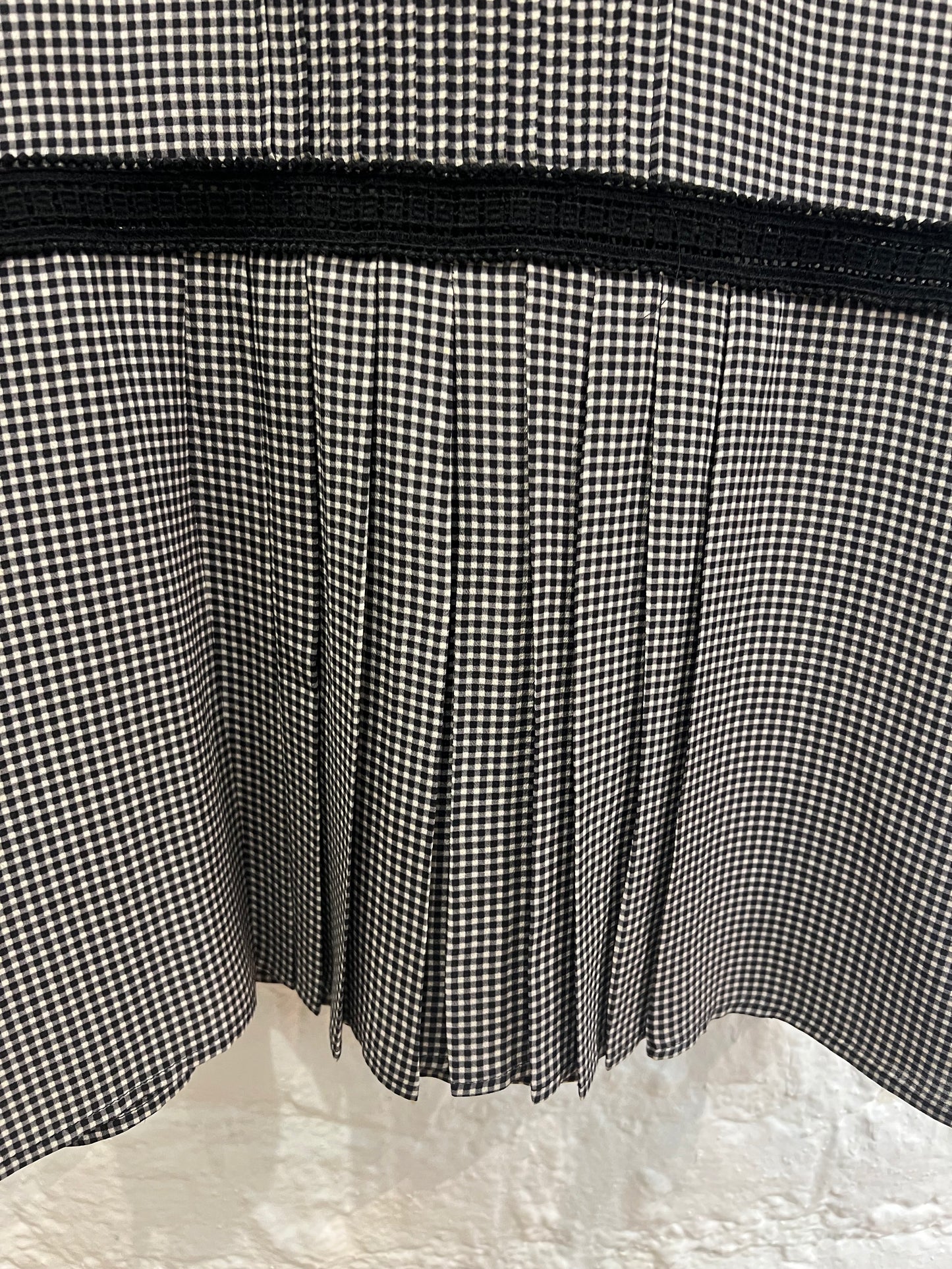 Weekend MaxMara black/white gingham blouse