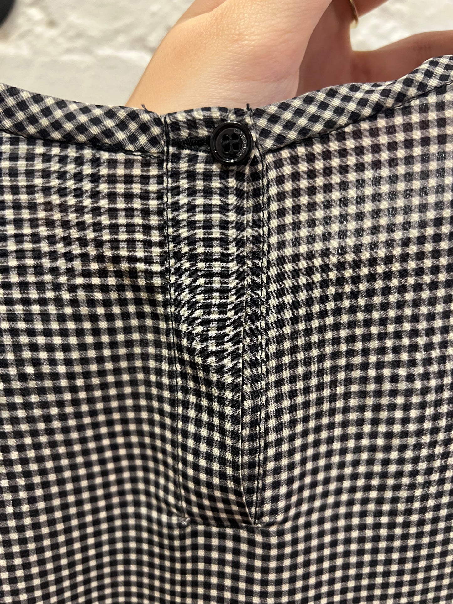 Weekend MaxMara black/white gingham blouse