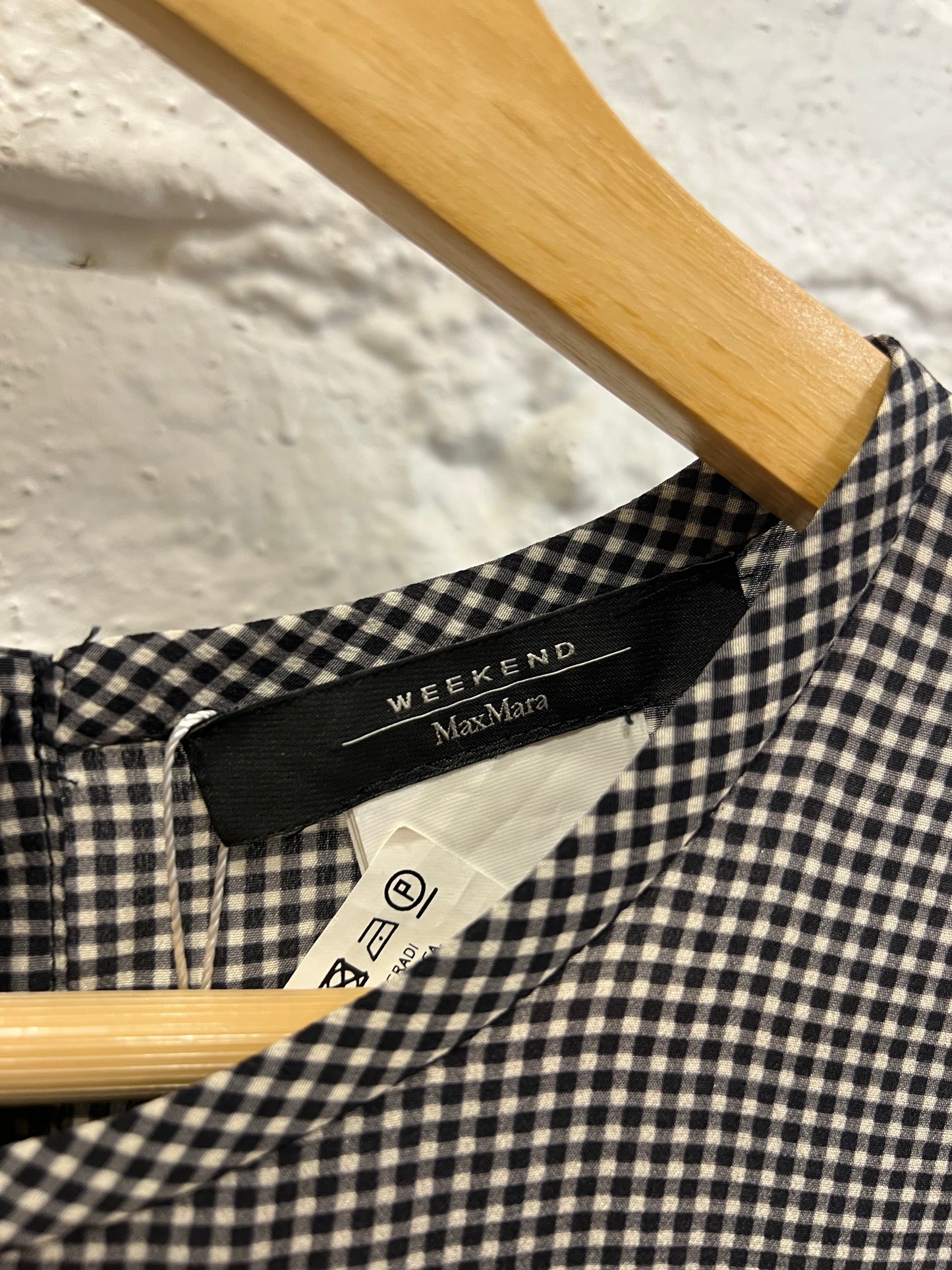 Weekend MaxMara black/white gingham blouse