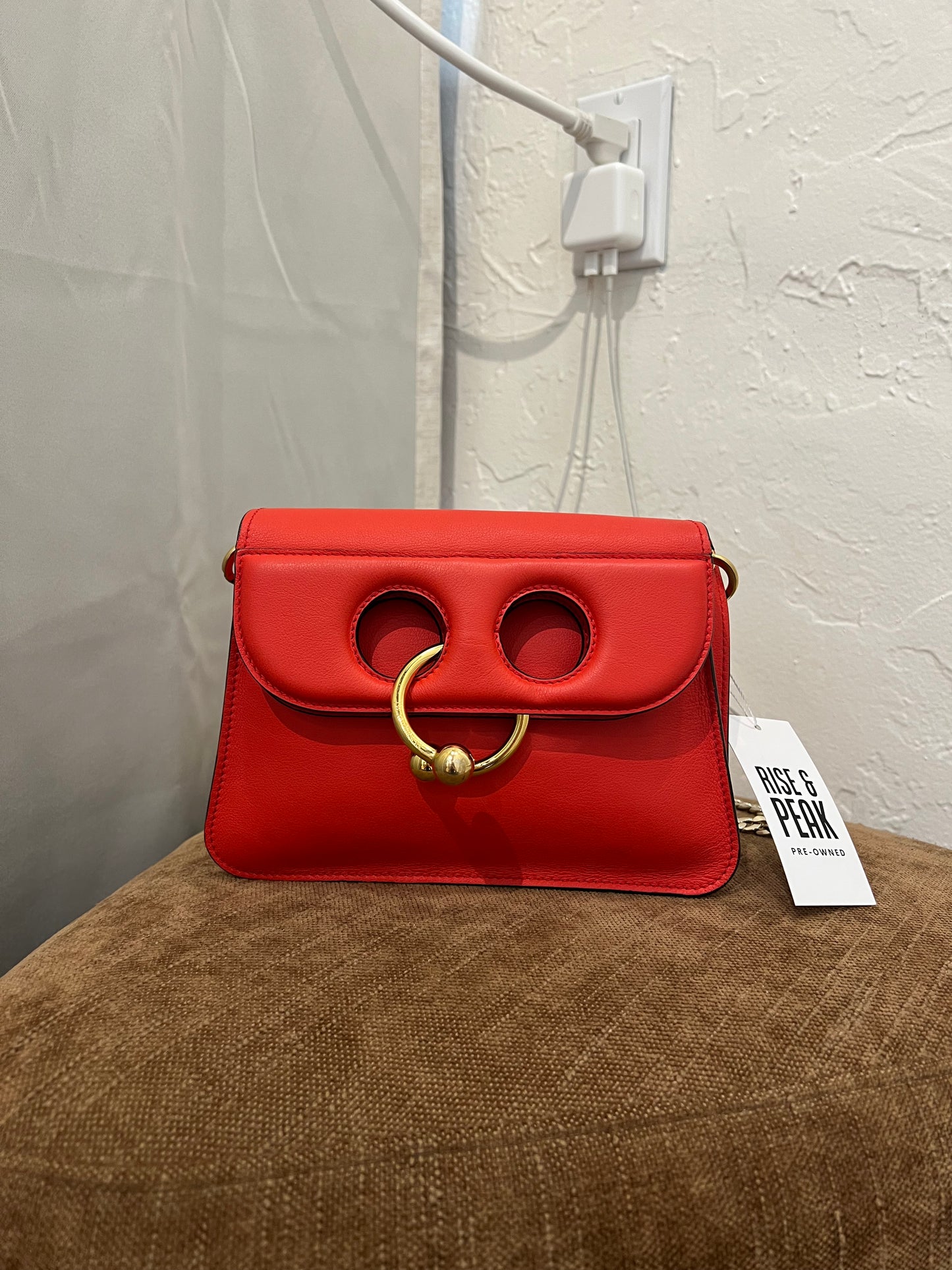 J.W. Anderson Pierce red chain mini crossbody