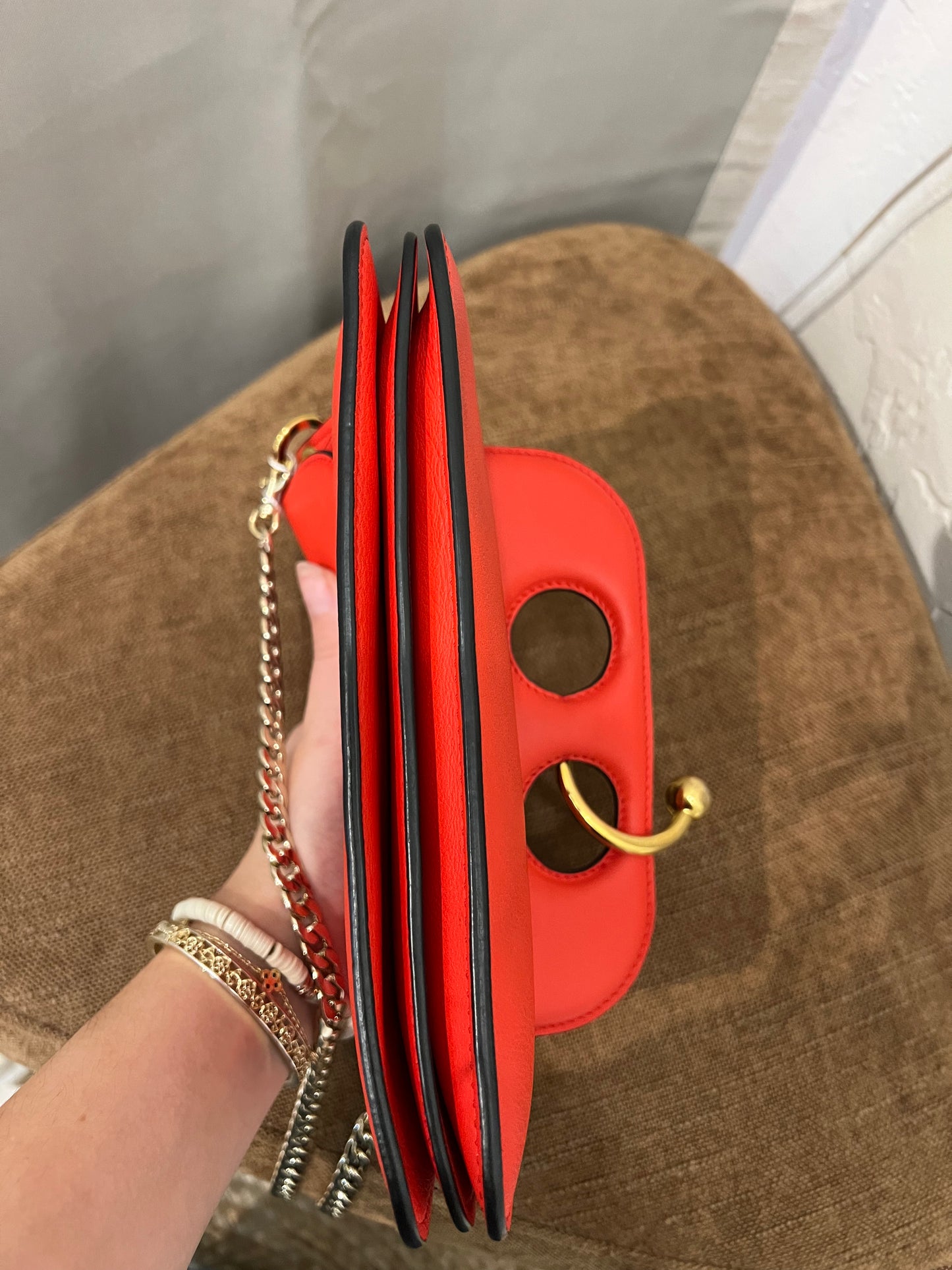 J.W. Anderson Pierce red chain mini crossbody