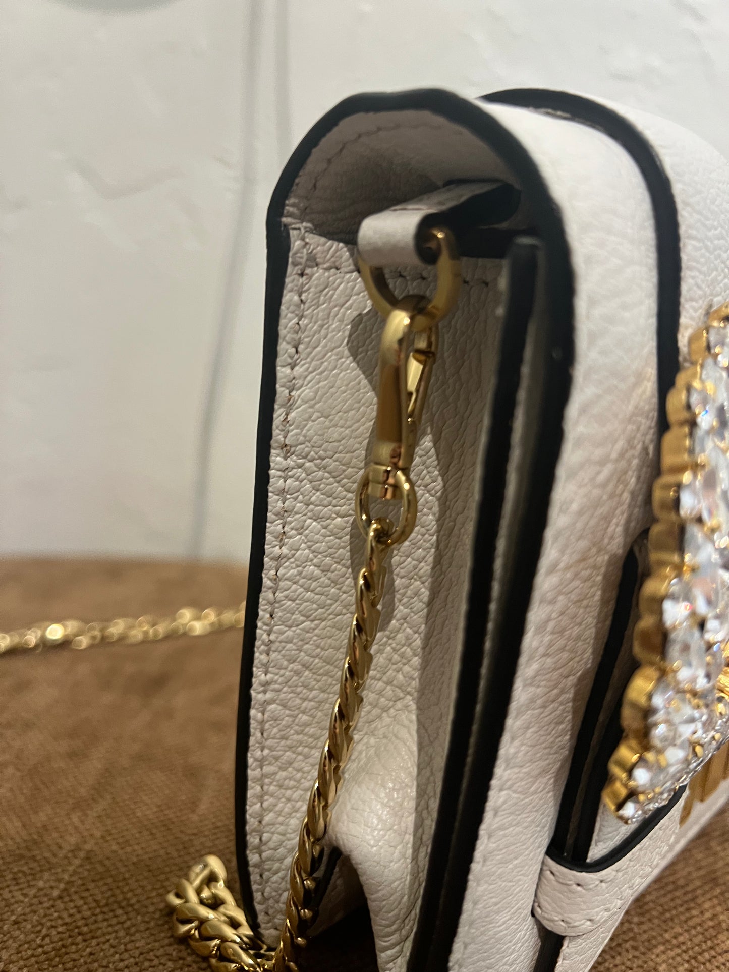 Miu Miu white Madras bag