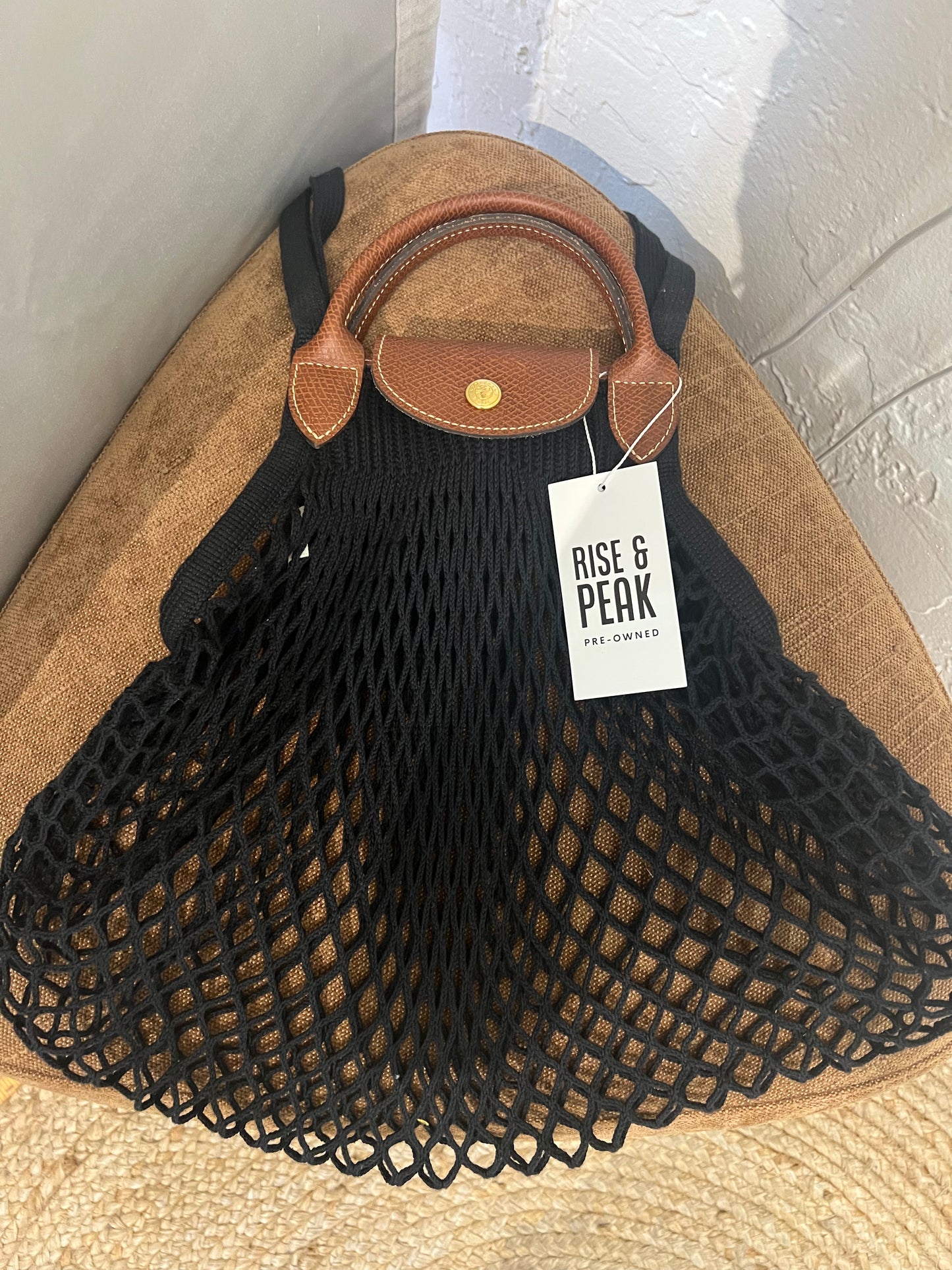 Longchamp Le Pilage Filet black bag