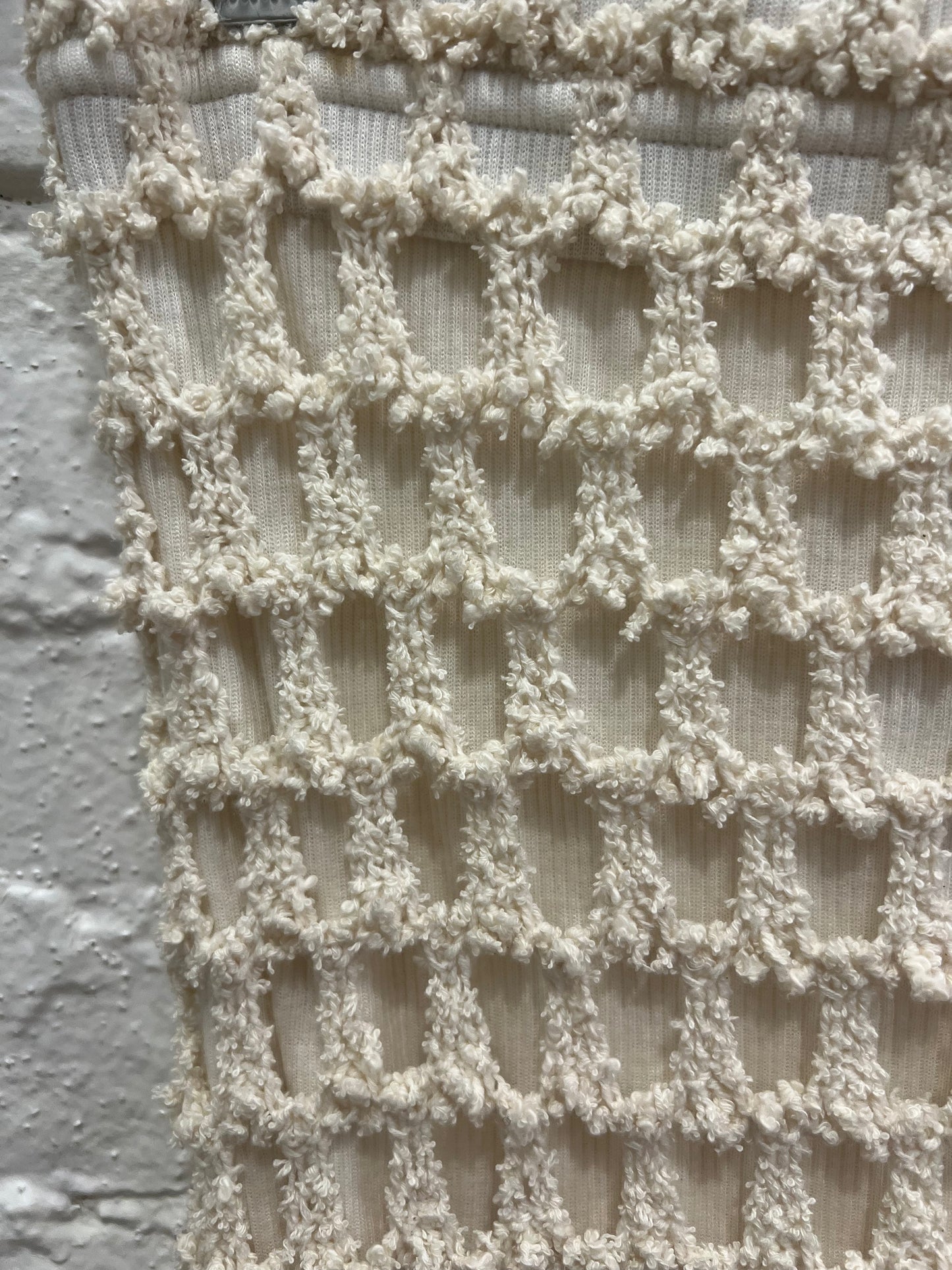 IRO beige crochet skirt
