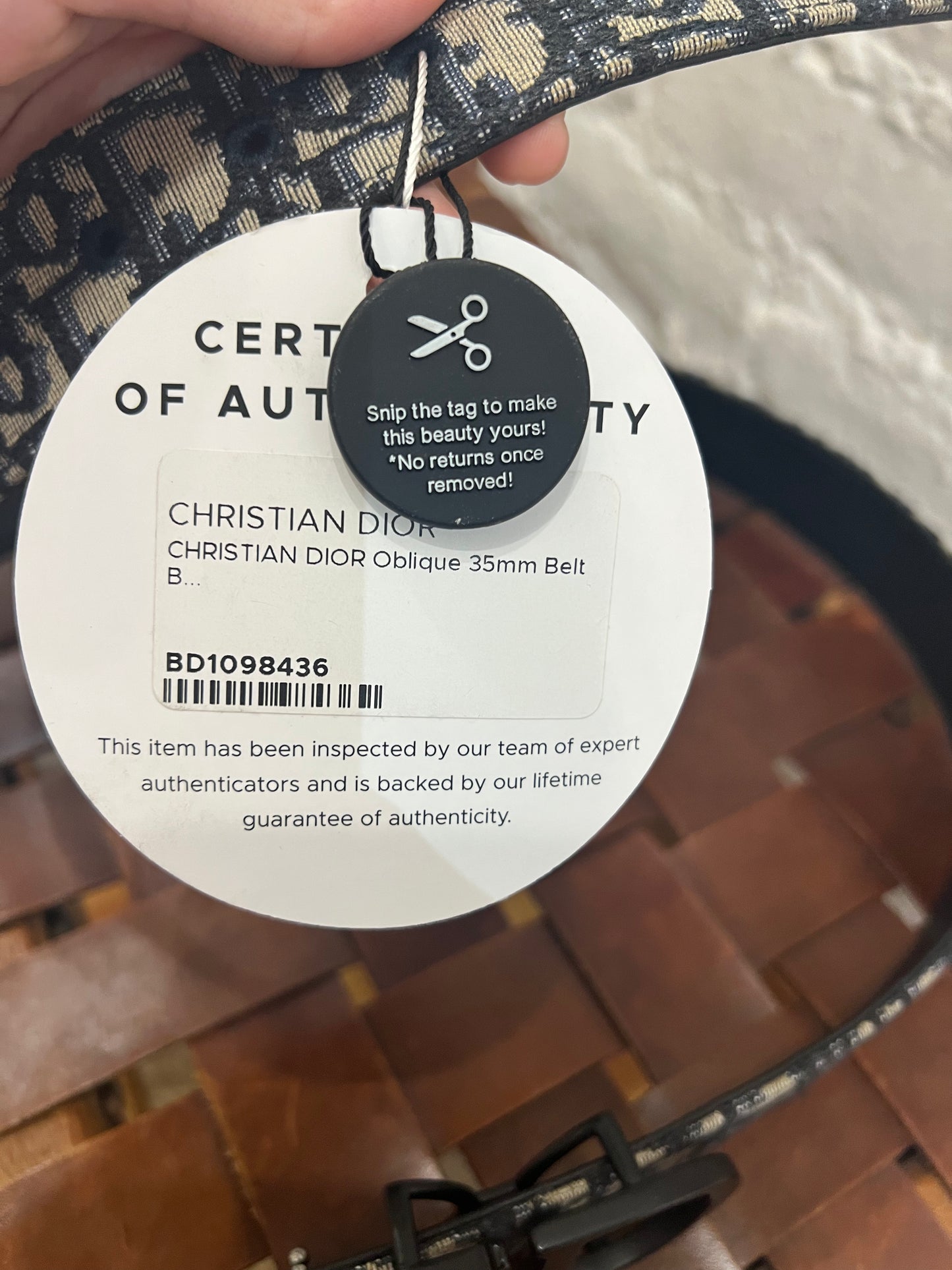 Christian Dior Oblique CD Icon Belt