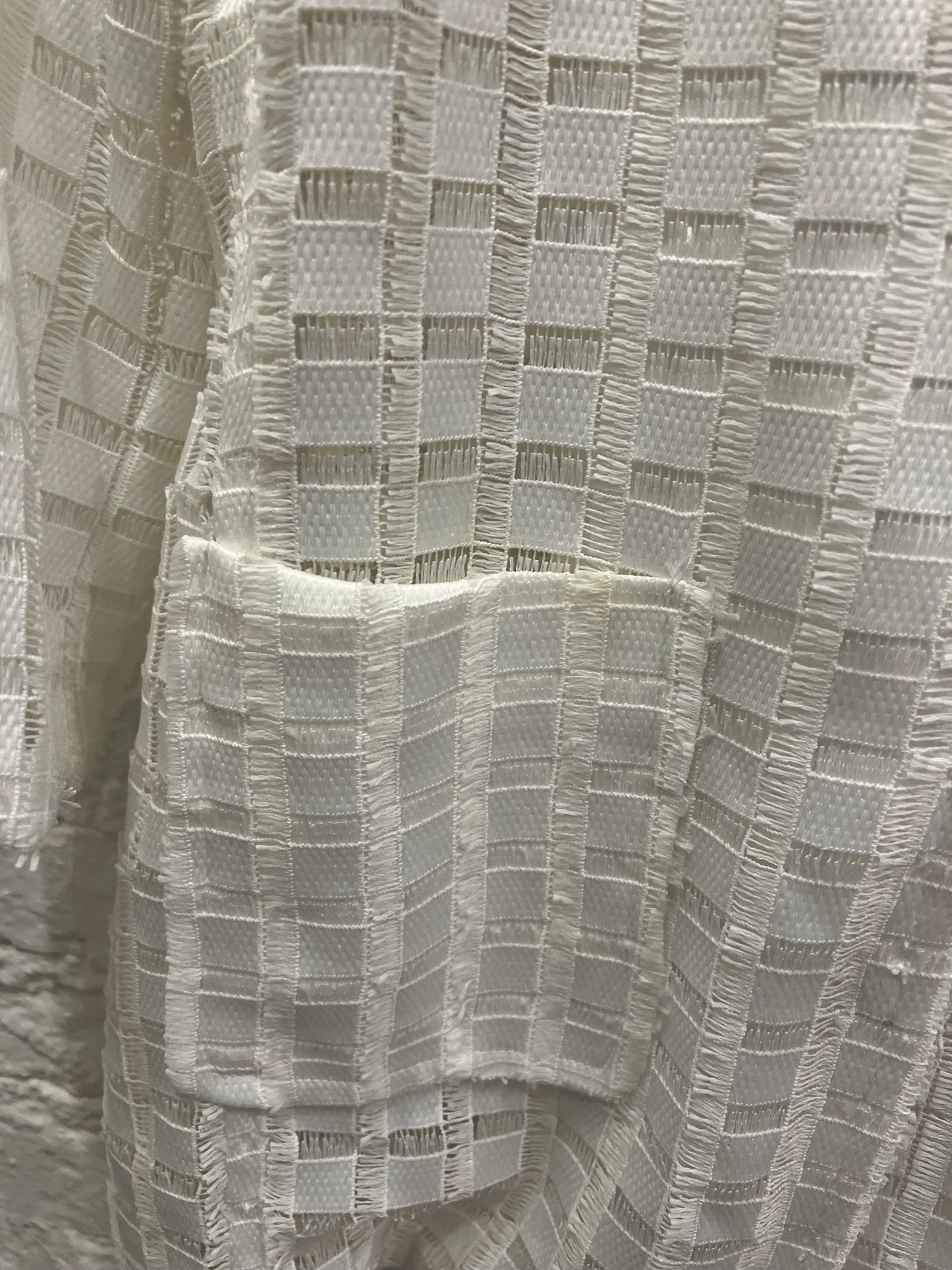 Rue Du Bac white square fringe jacket