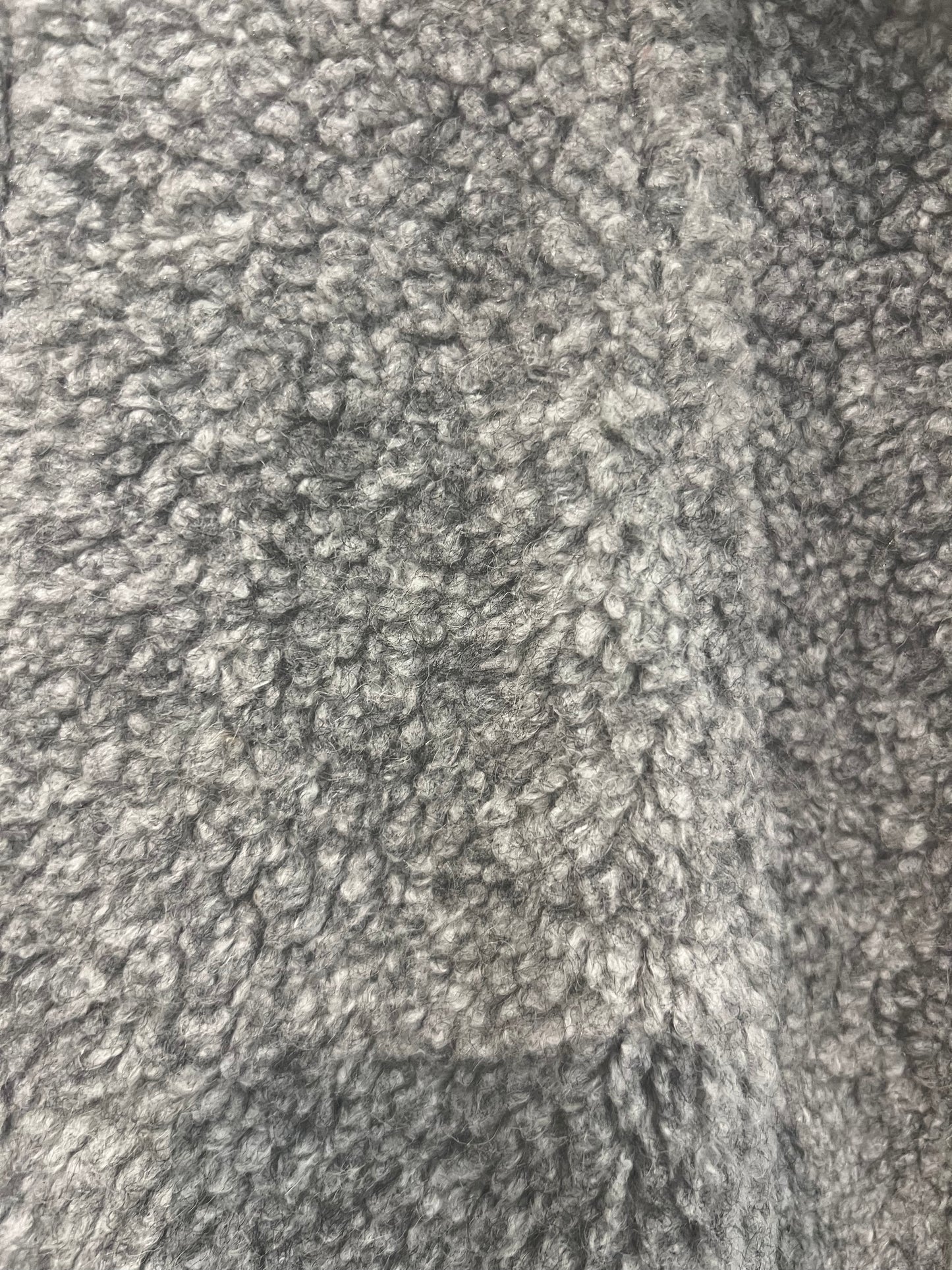 Rebecca Taylor Grey Curly Lamb Shearling Collar Moto Jacket