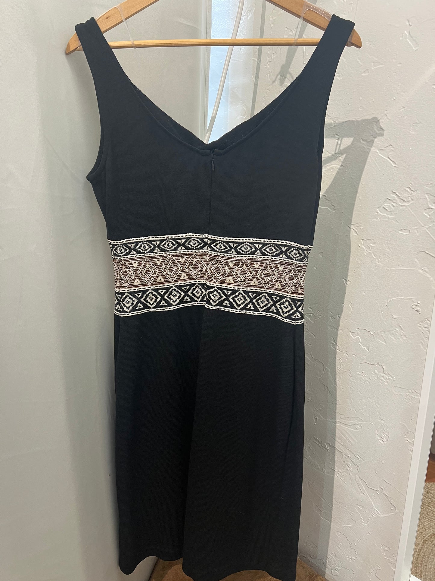 St.John stone embroidered black bodycon dress