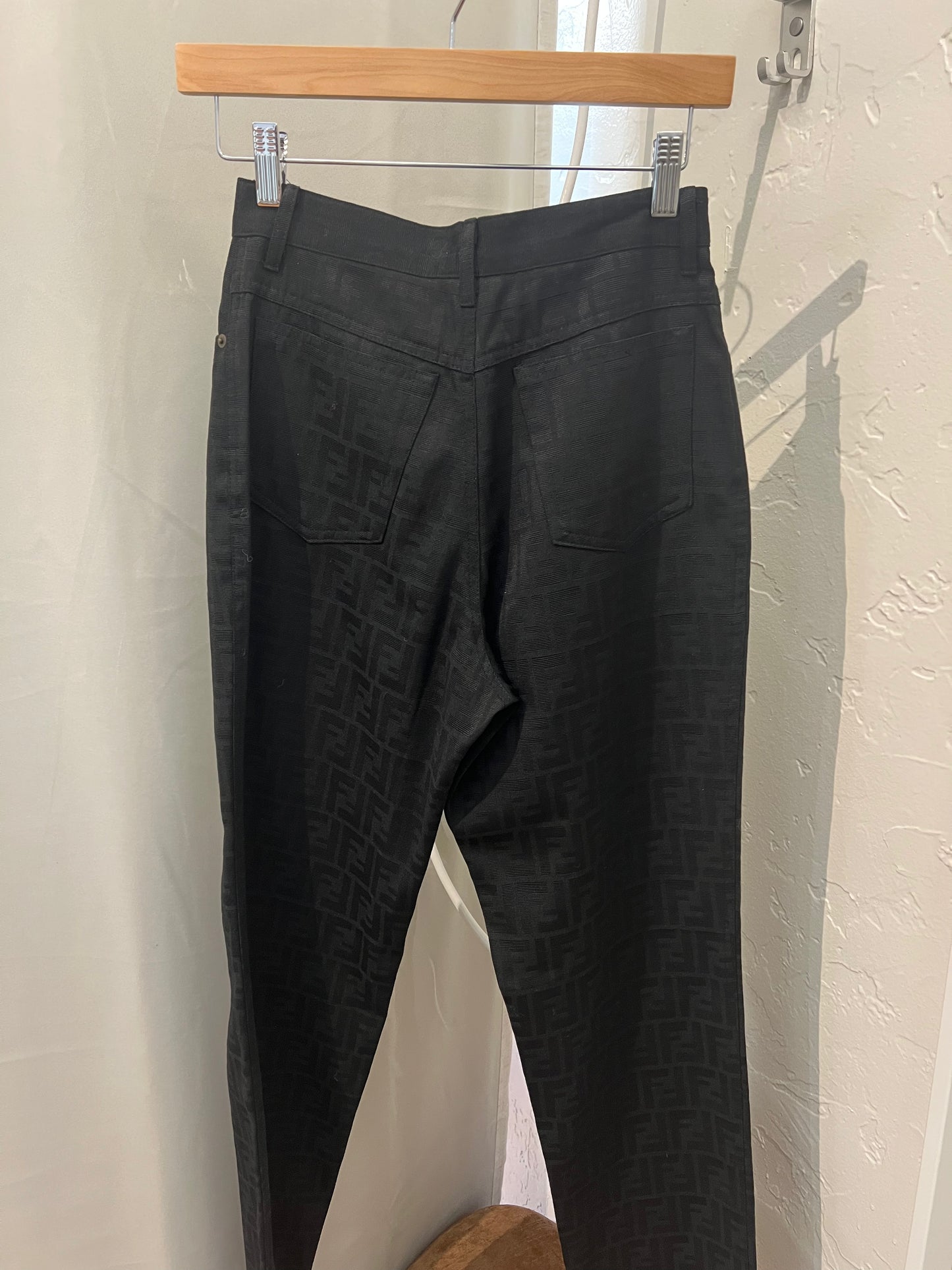 Fendi vintage black logo pants