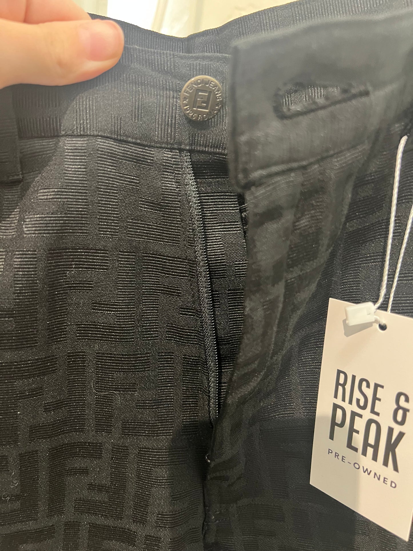 Fendi vintage black logo pants