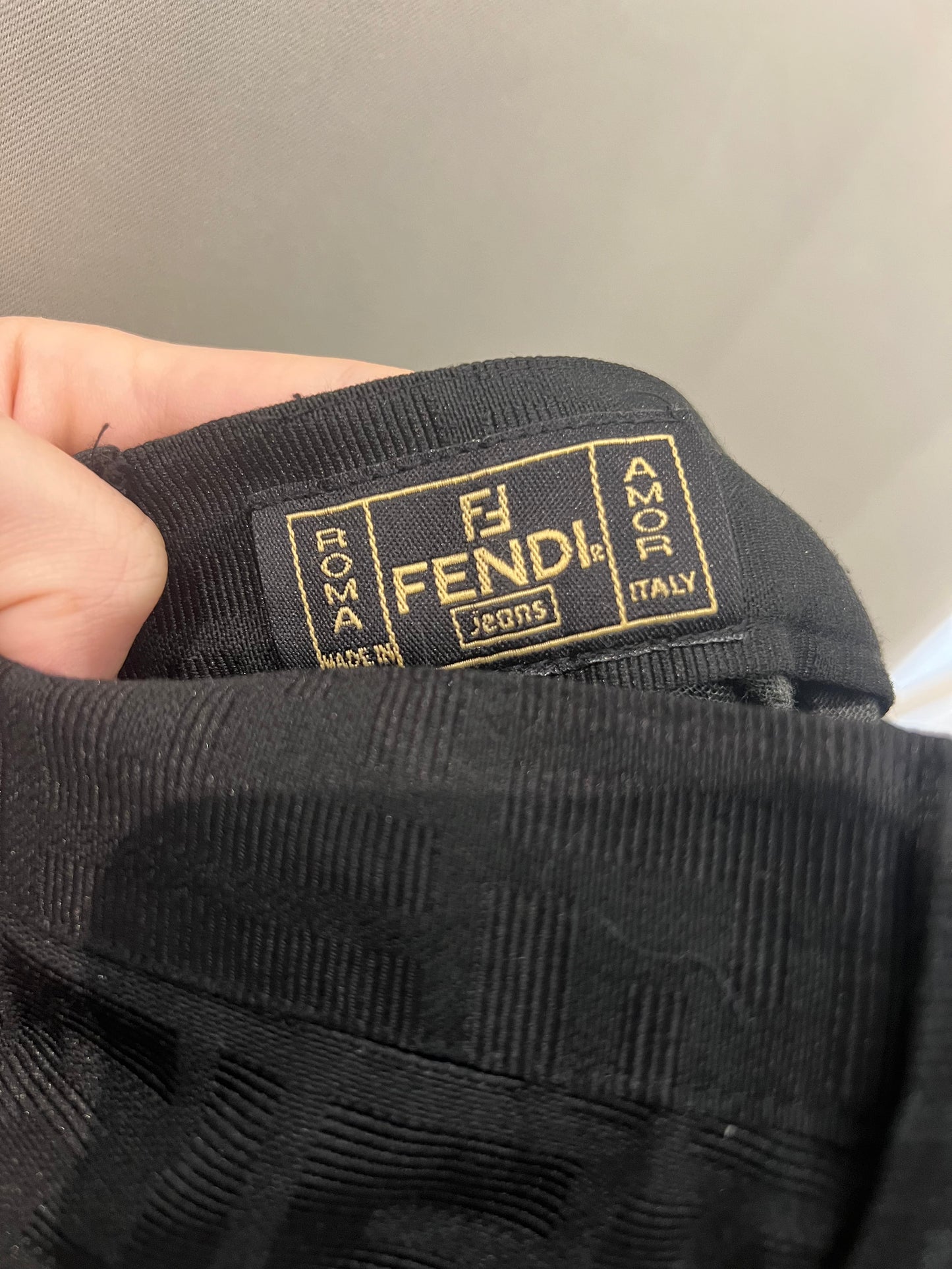 Fendi vintage black logo pants