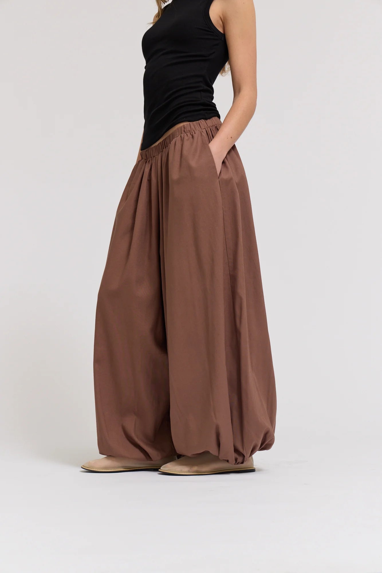Full Harem Pants in Tobacco