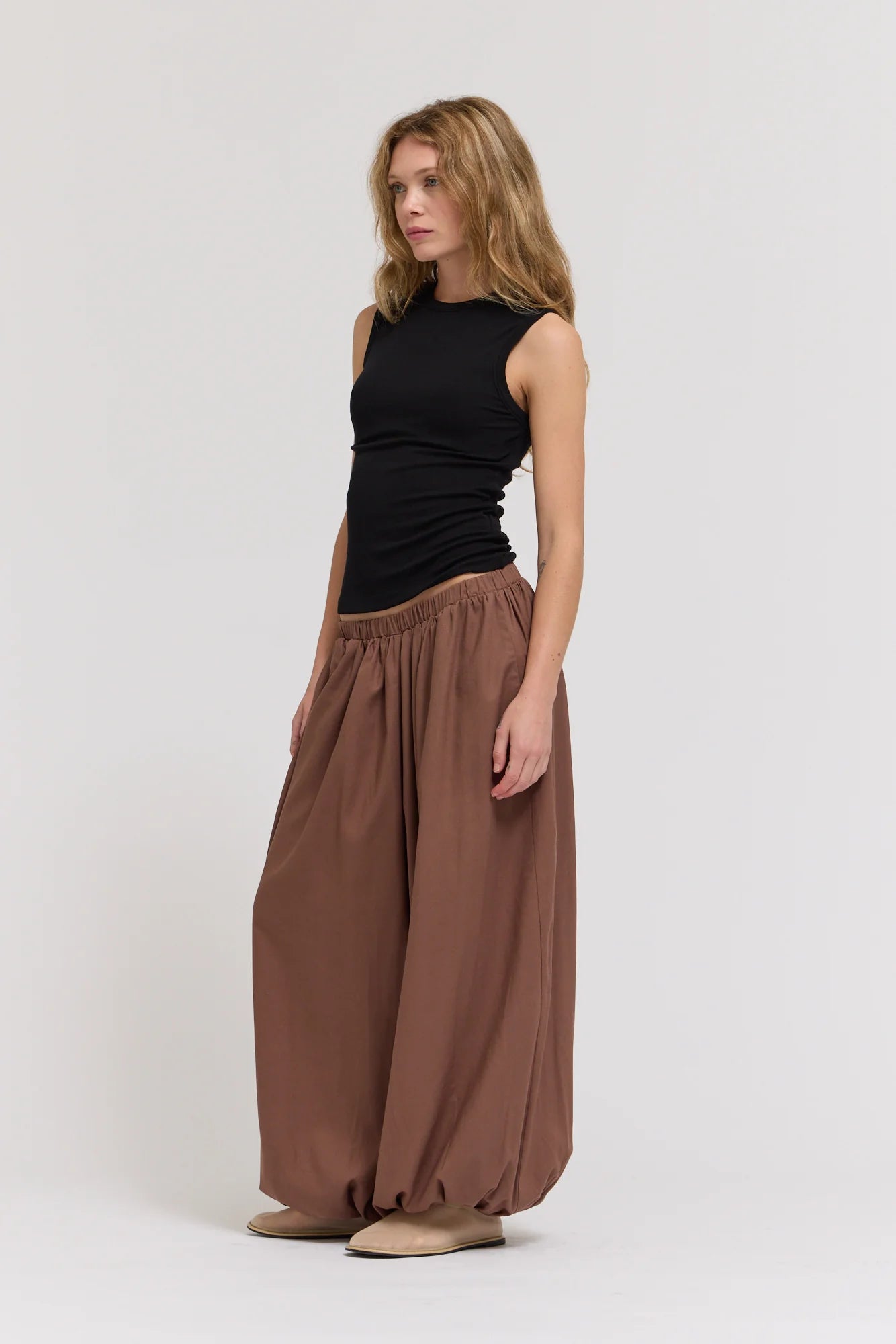 Full Harem Pants in Tobacco