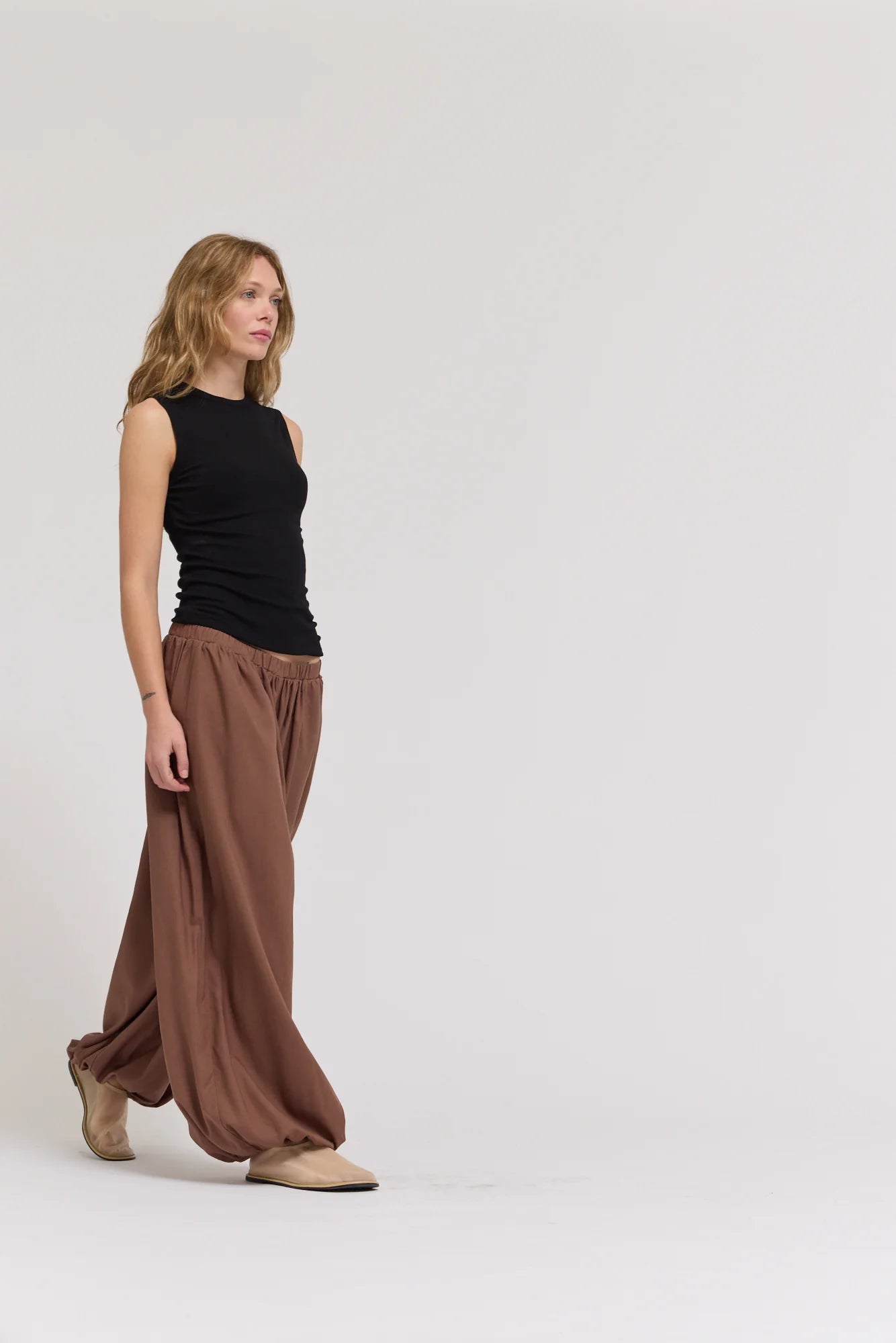 Full Harem Pants in Tobacco