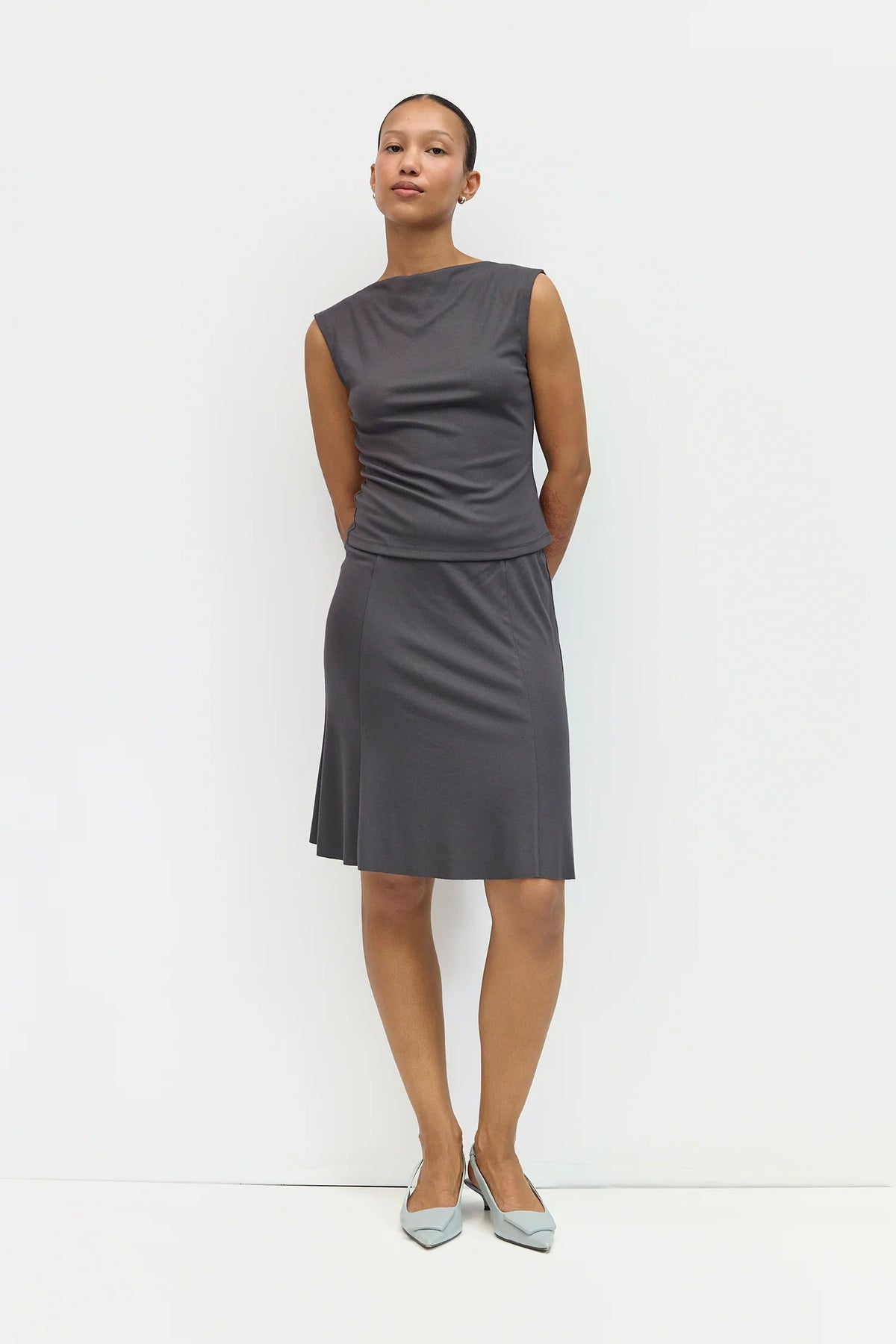 The Janey Top | Charcoal
