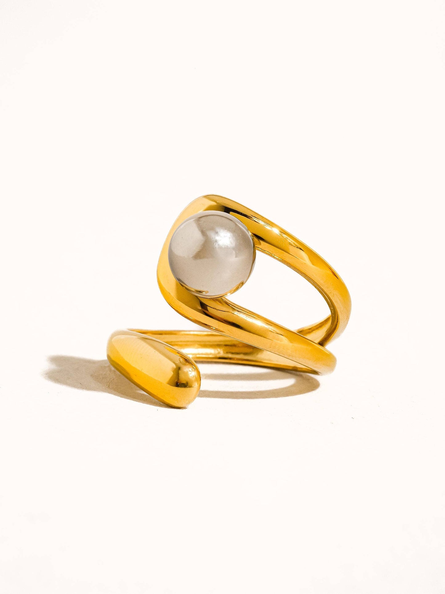 Fauna Two Tone Ball Band Ring