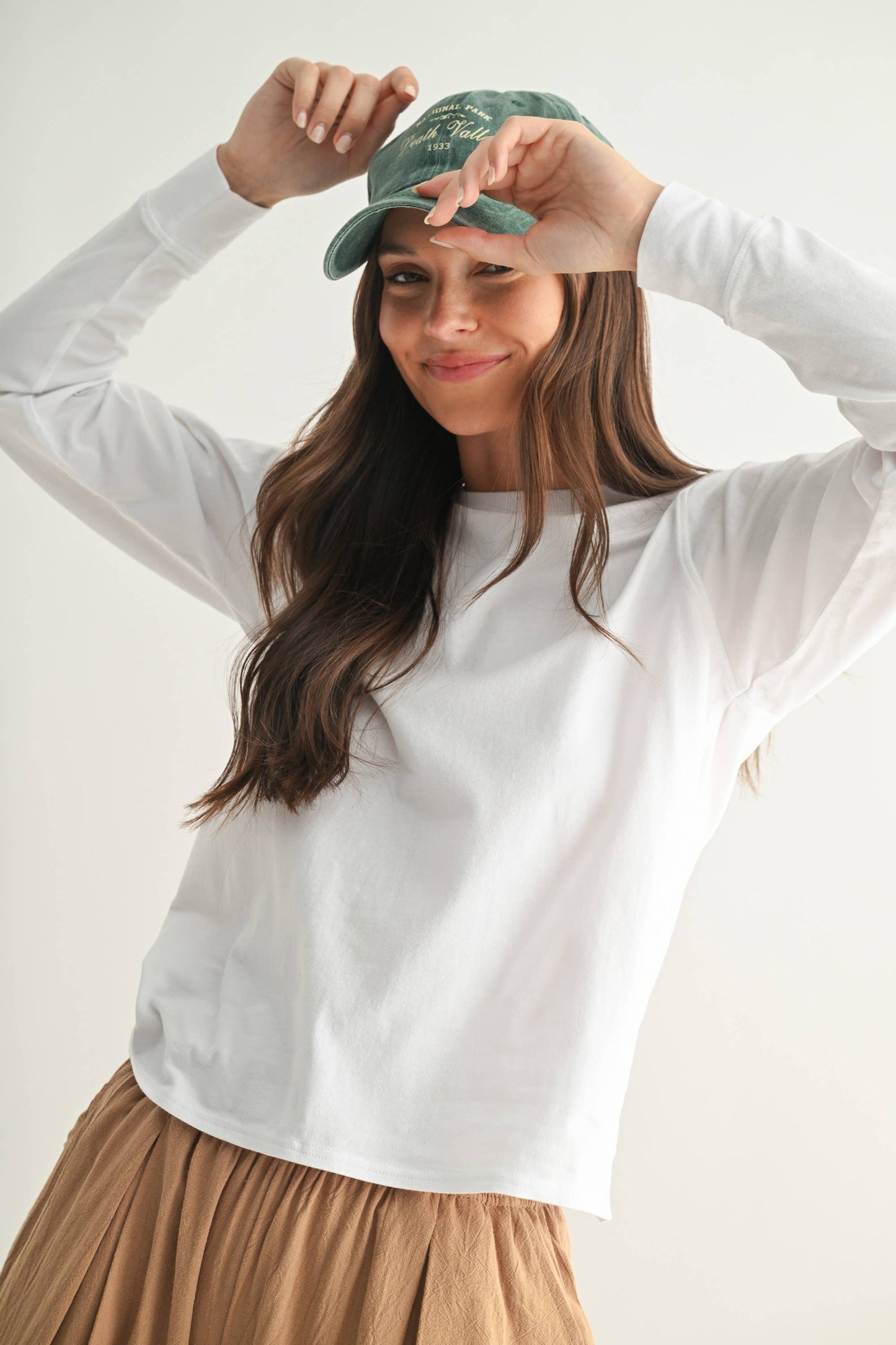 Stonewash Pima Cotton Boxy Long Sleeve