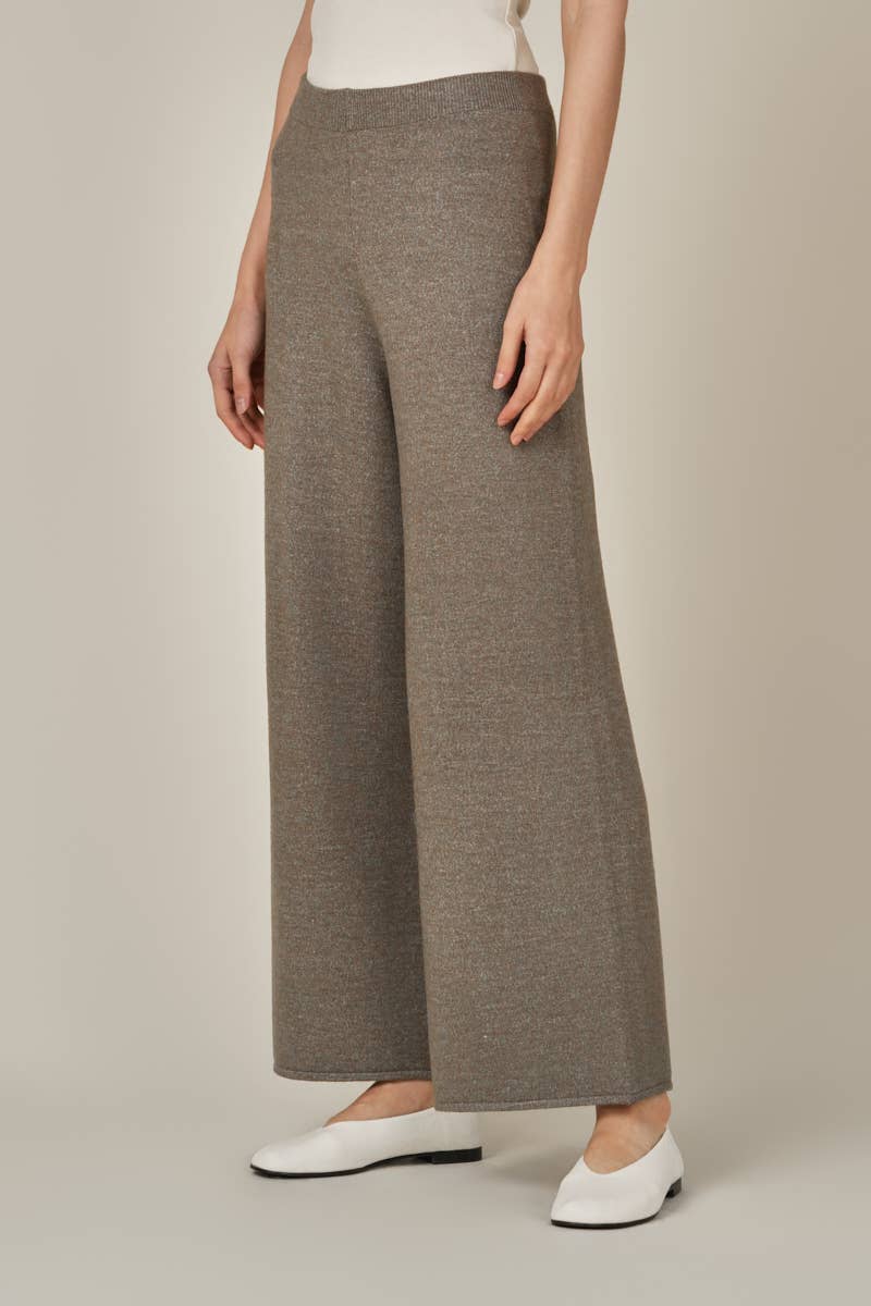 Straight Leg Knit Pants | Field Grey