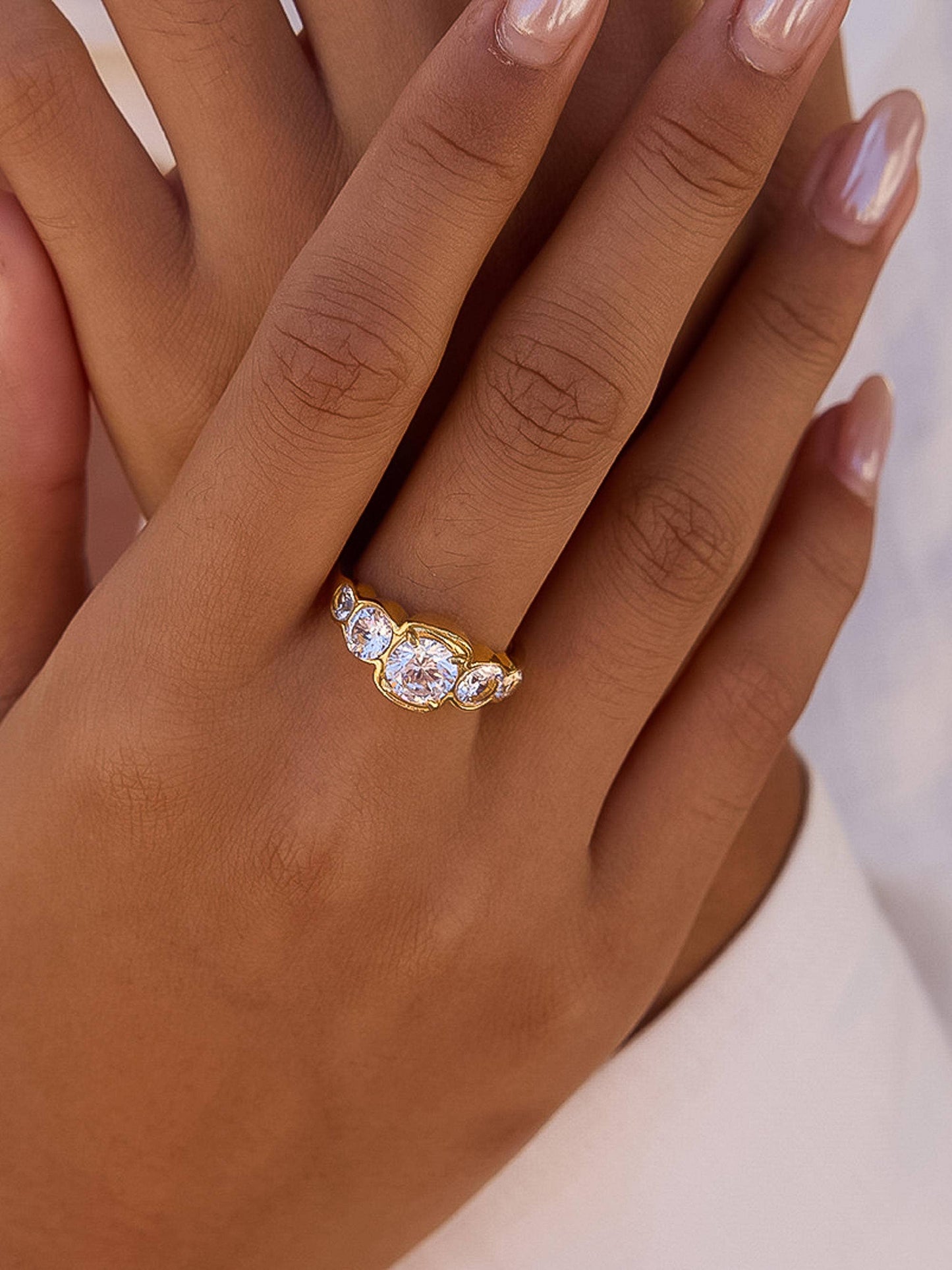 Irid CZ Statement Ring