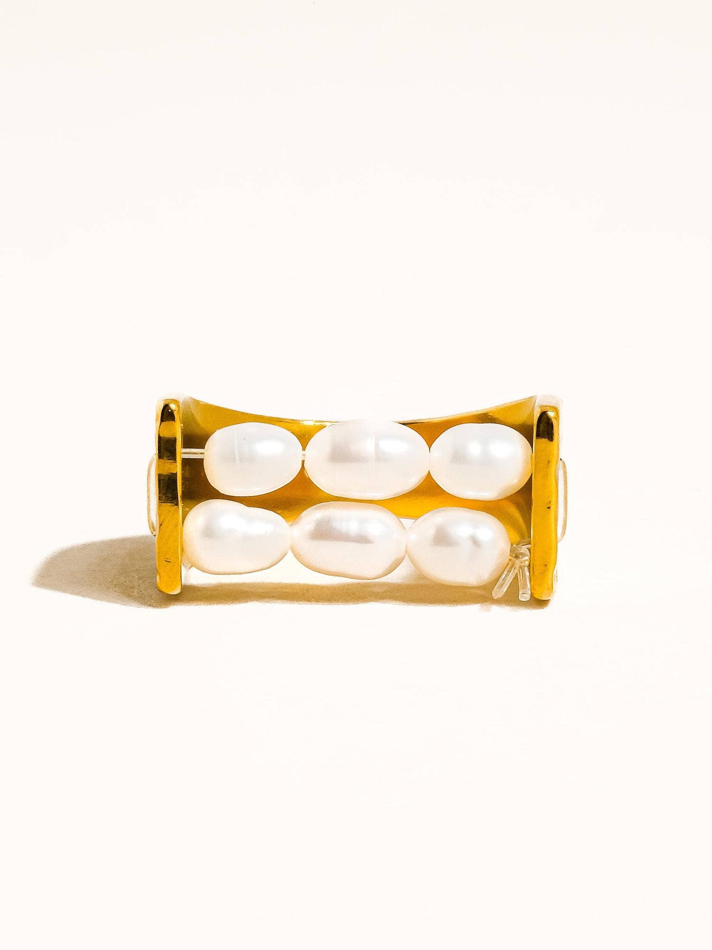 Romane Gold Non-Tarnish Beaded Pearl Ring