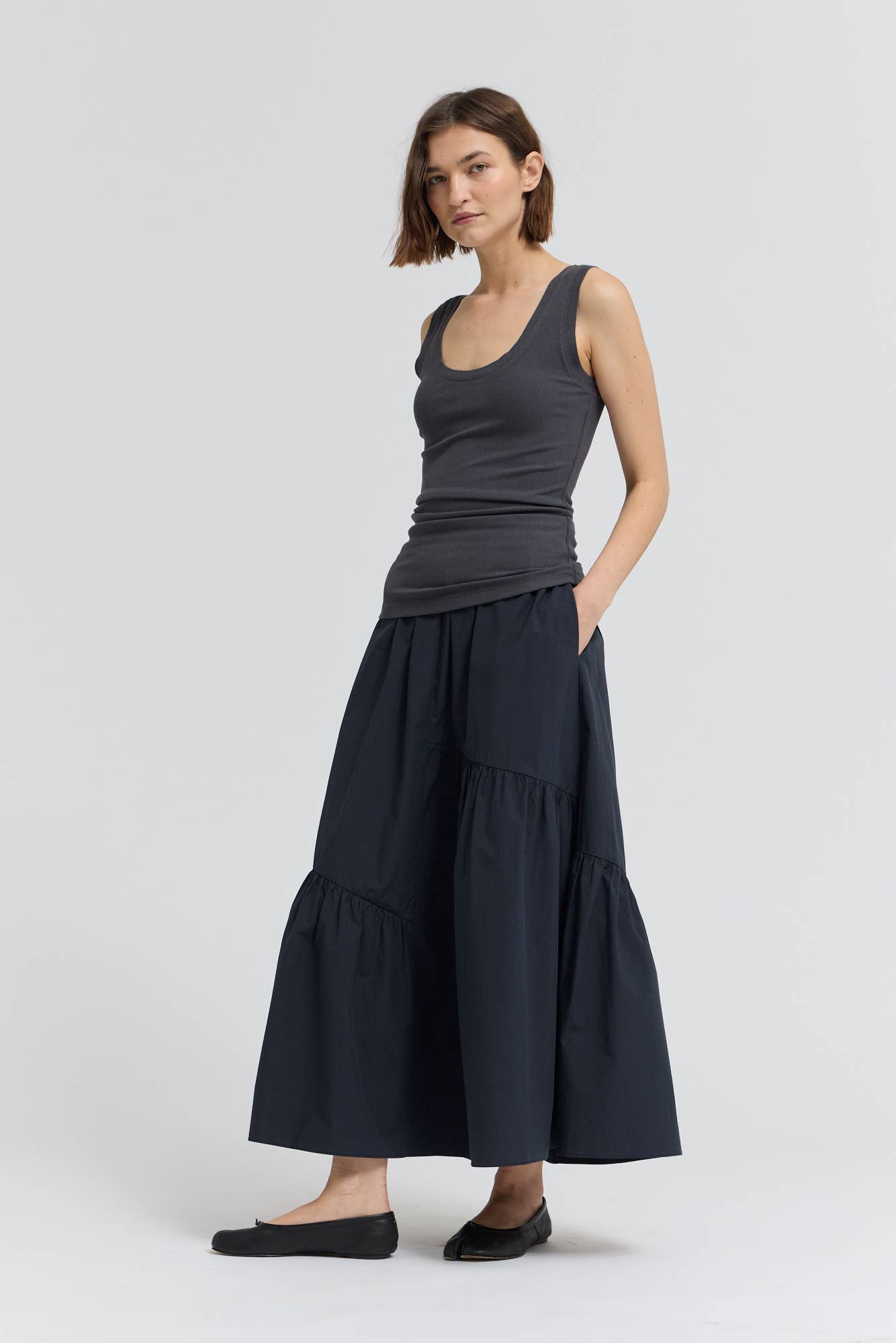Diagonal Tier Skirt
