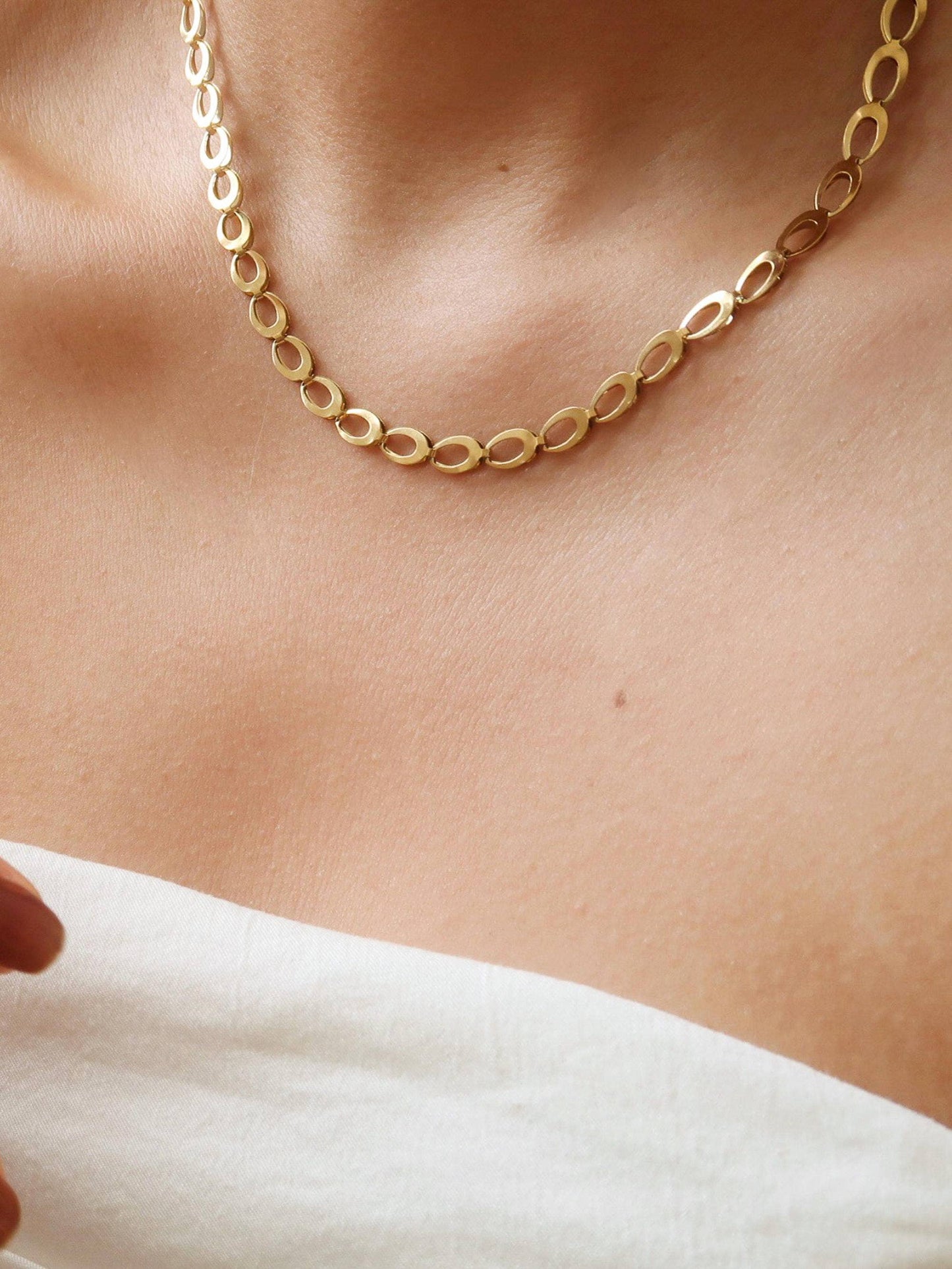Thessaly Oval Link Chain Necklace