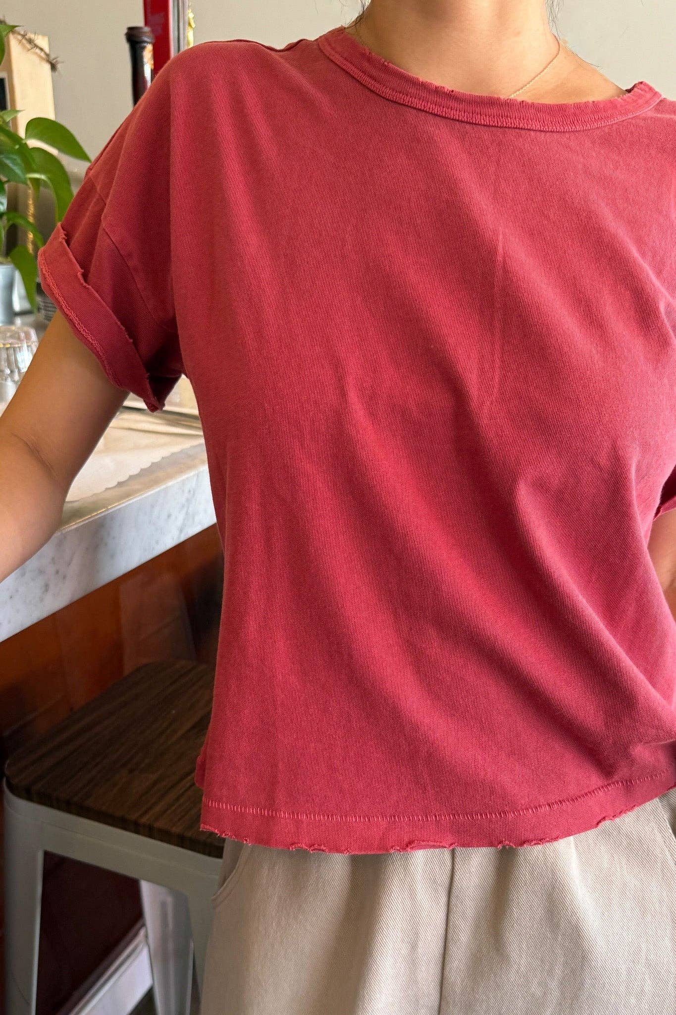 Vintage Fille Tee | Crayon Red