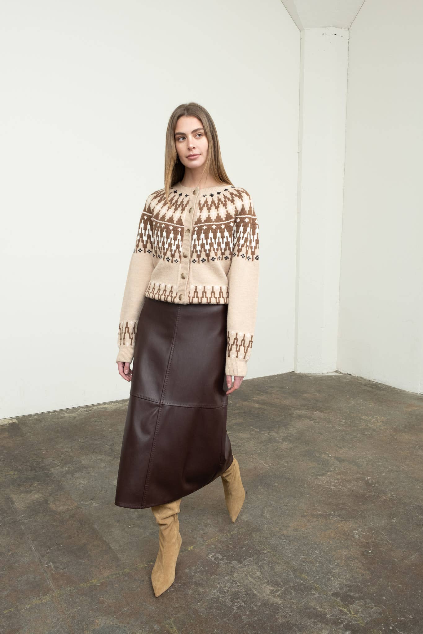 Isle Hairy Button Down Cardigan Sweater