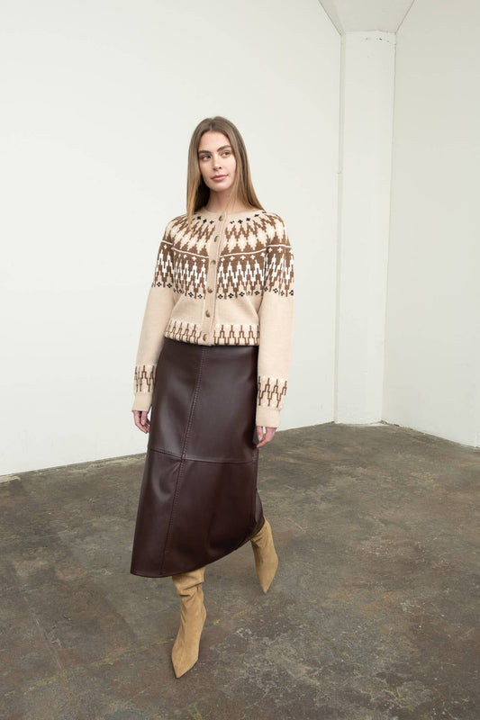 Isle Hairy Button Down Cardigan Sweater