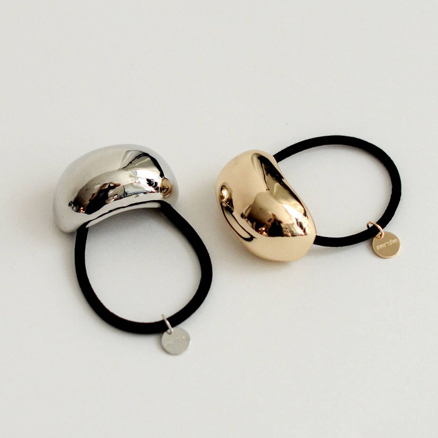 Bold Crescent Metal Cuff Hair Tie | Silver