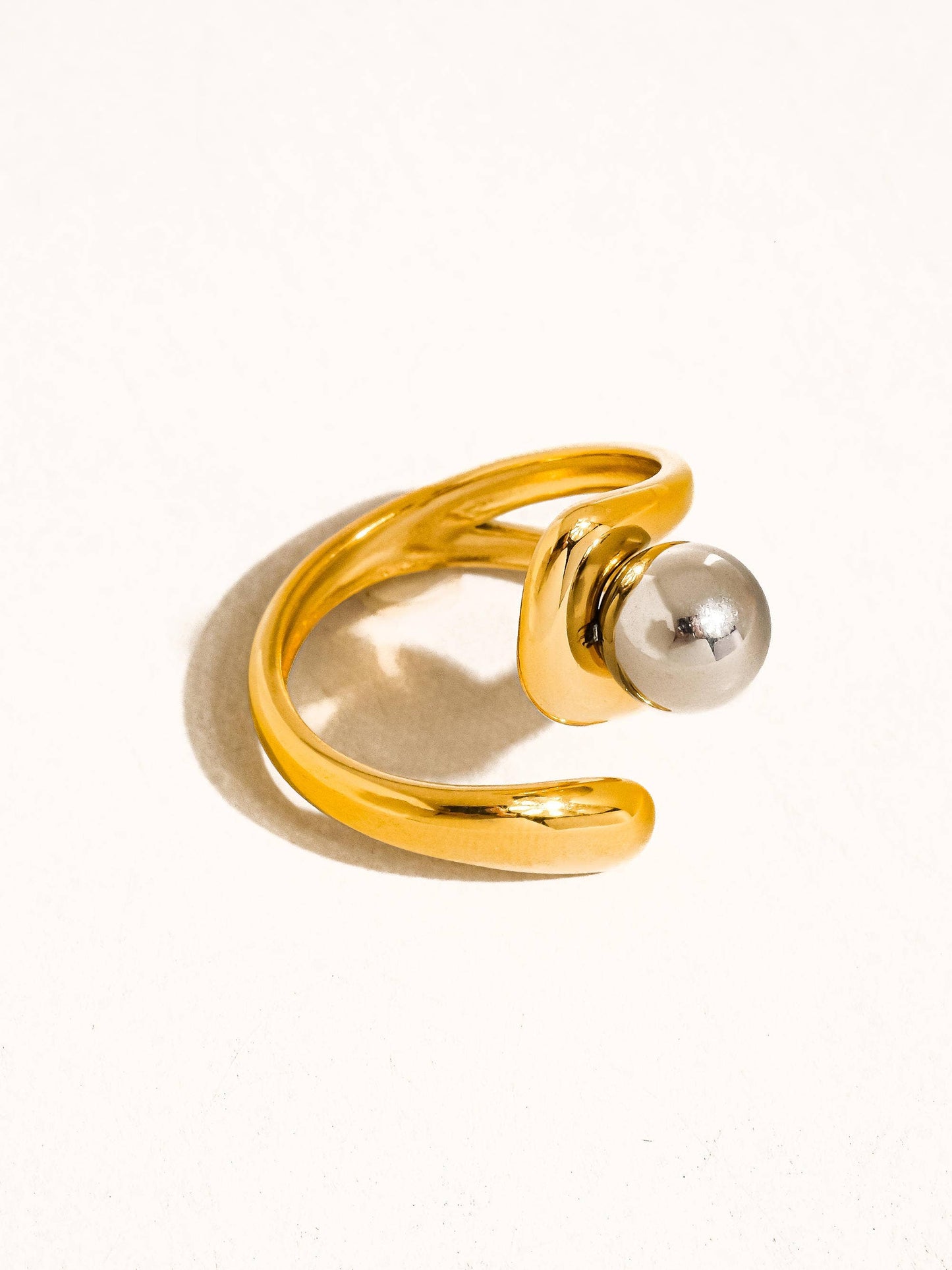 Fauna Two Tone Ball Band Ring