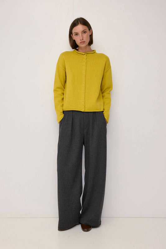 The Marlo Cardigan | Chartreuse