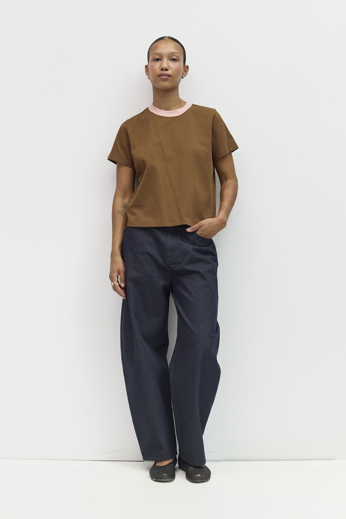 The Chloe Top | Brown-Pink