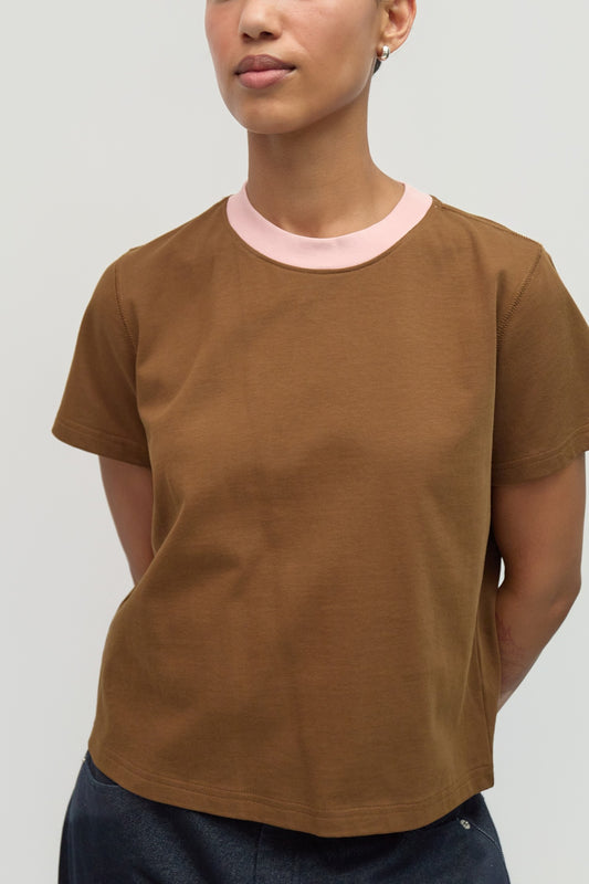 The Chloe Top | Brown-Pink